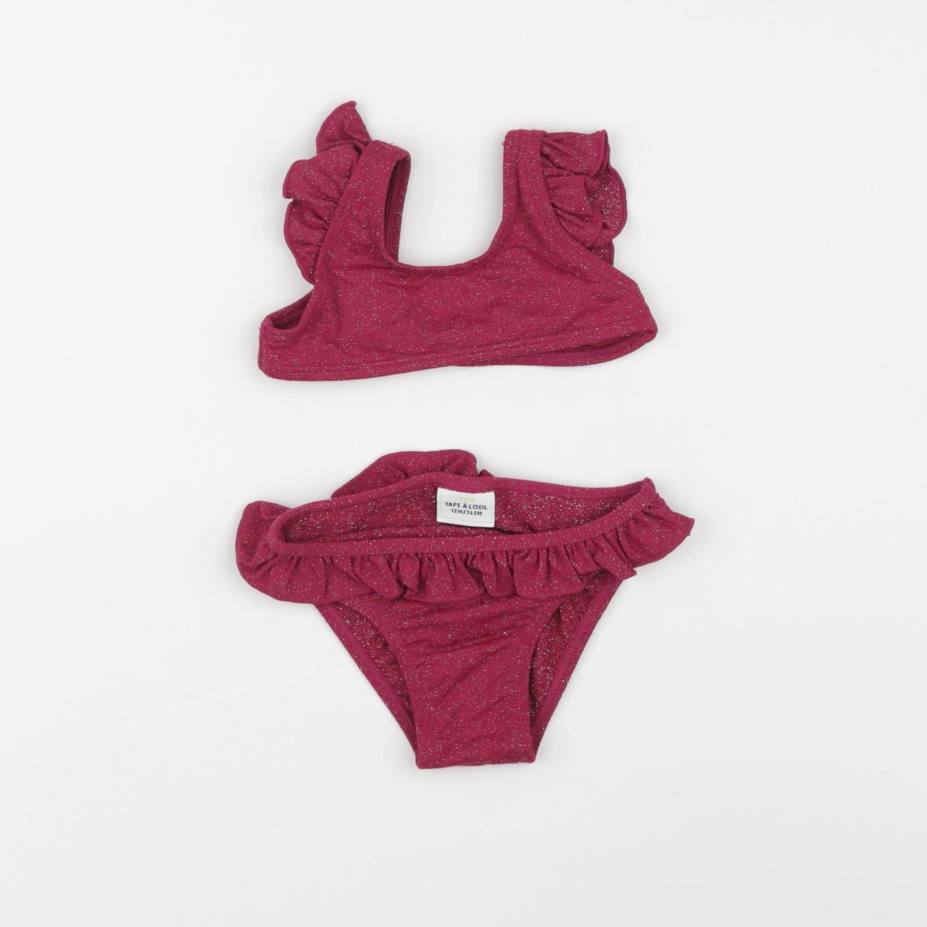 Tape à l'oeil - maillot de bain rose - 12 mois
