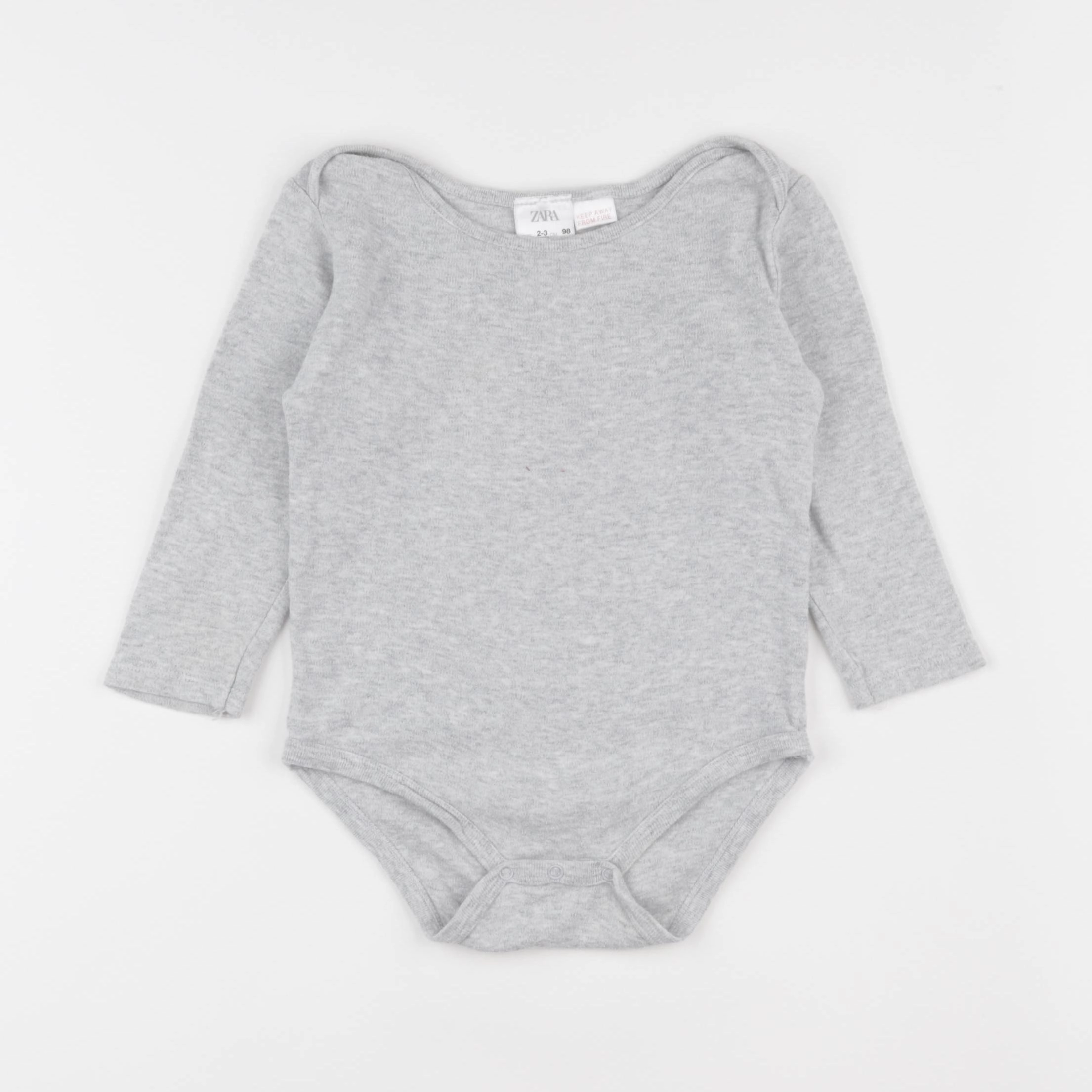 Zara - body gris - 2/3 ans