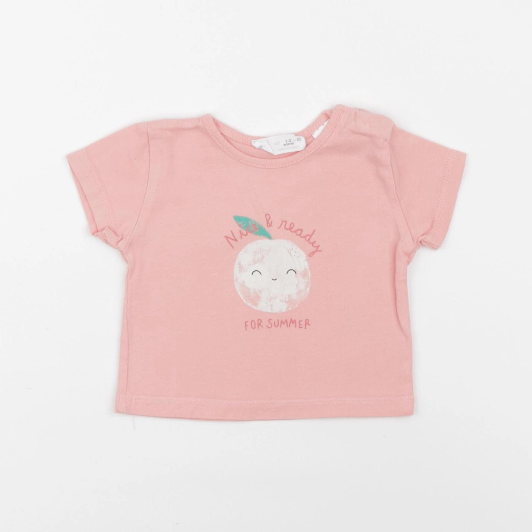 Zara - tee-shirt rose - 1/3 mois