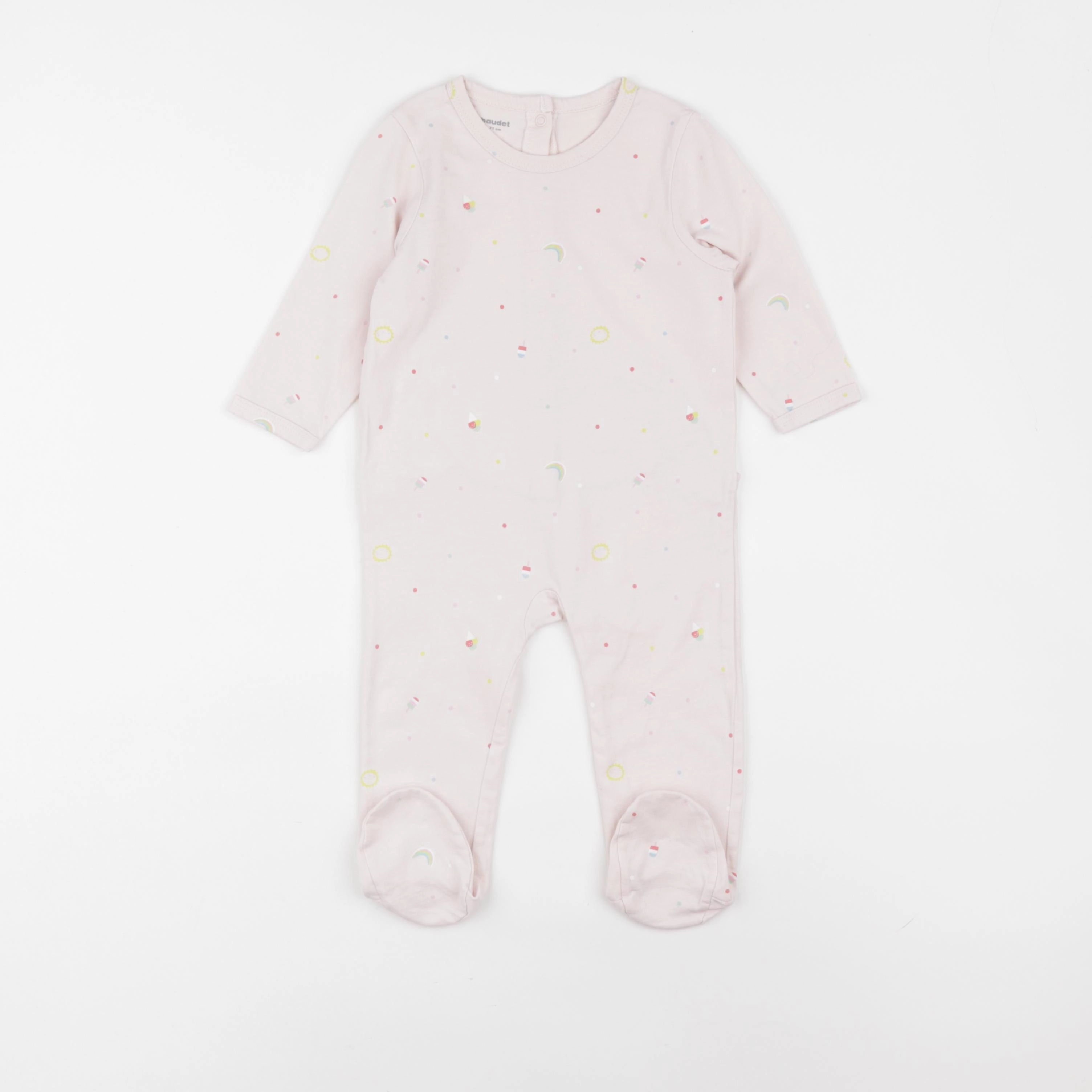 Vertbaudet - pyjama coton rose - 9 mois