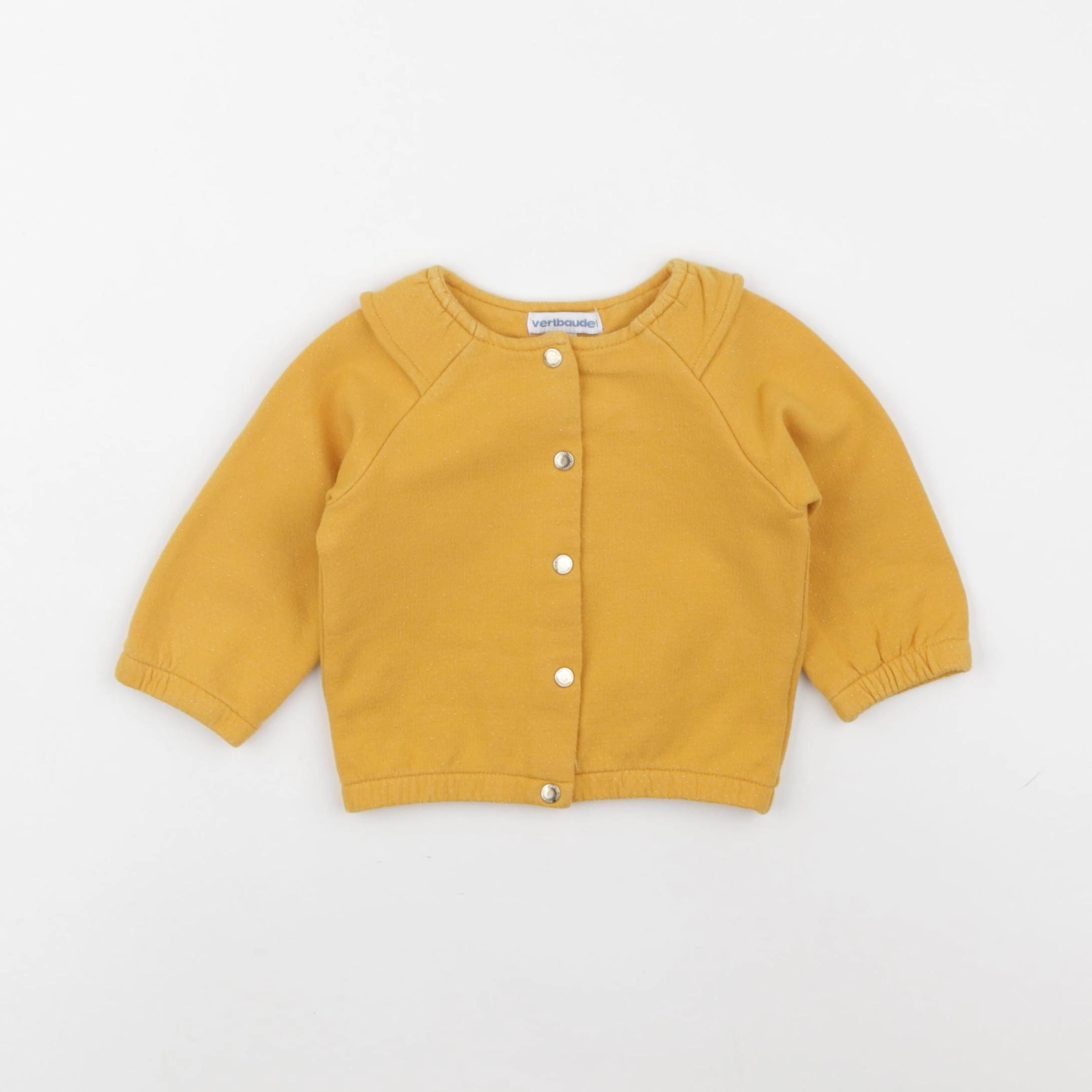 Vertbaudet - sweat jaune - 6 mois