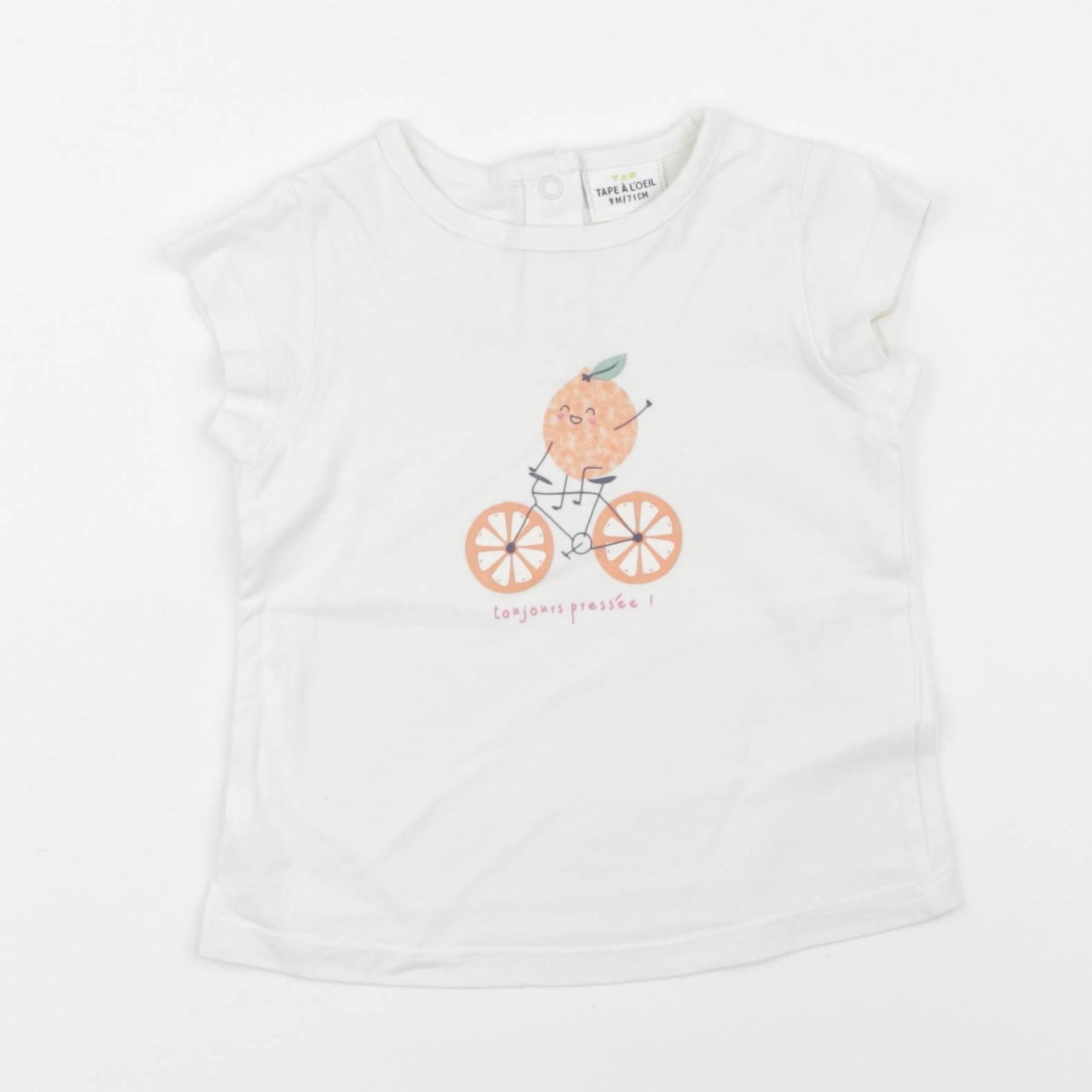 Tape à l'oeil - tee-shirt blanc - 9 mois
