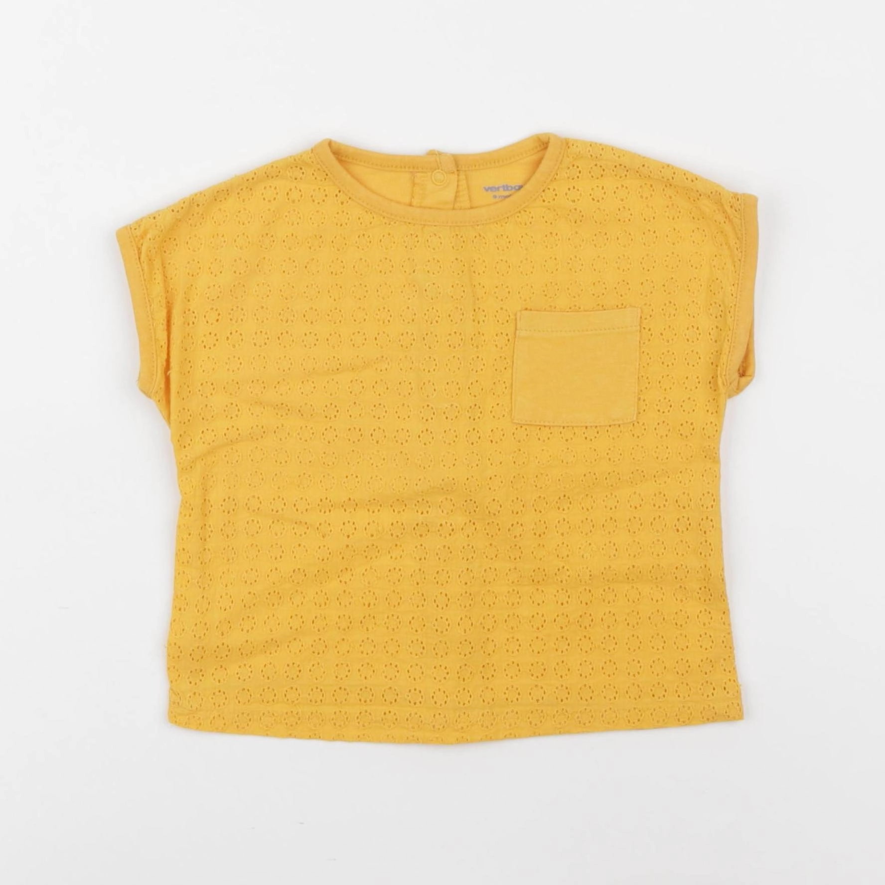 Vertbaudet - tee-shirt jaune - 9 mois