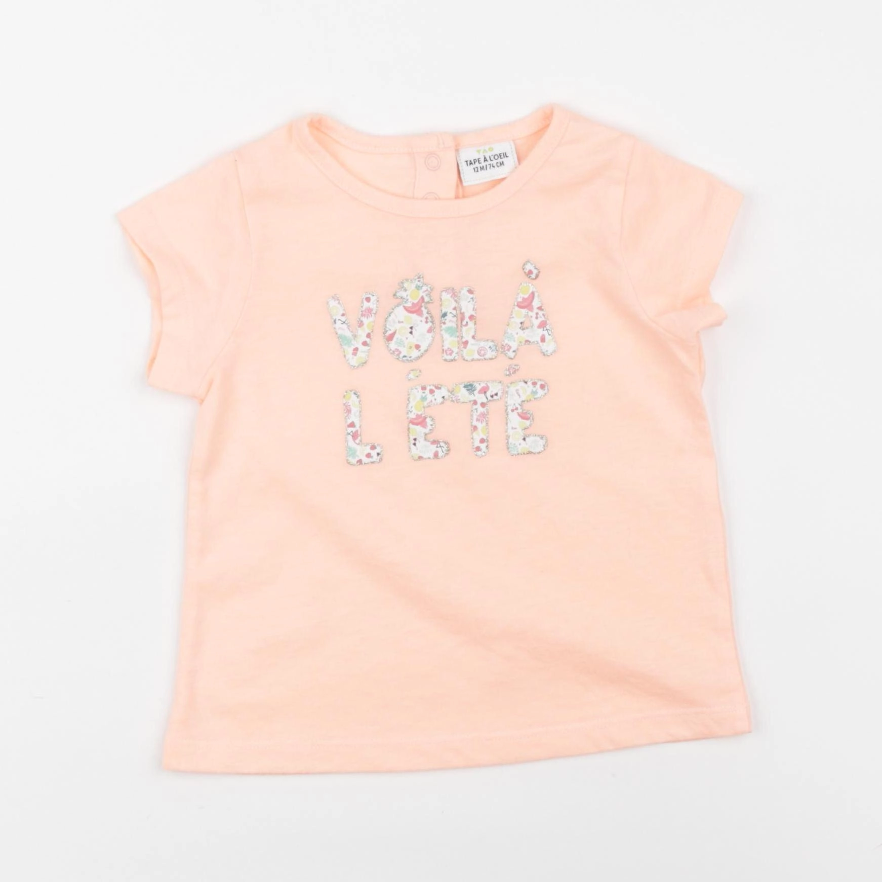 Tape à l'oeil - tee-shirt rose - 12 mois