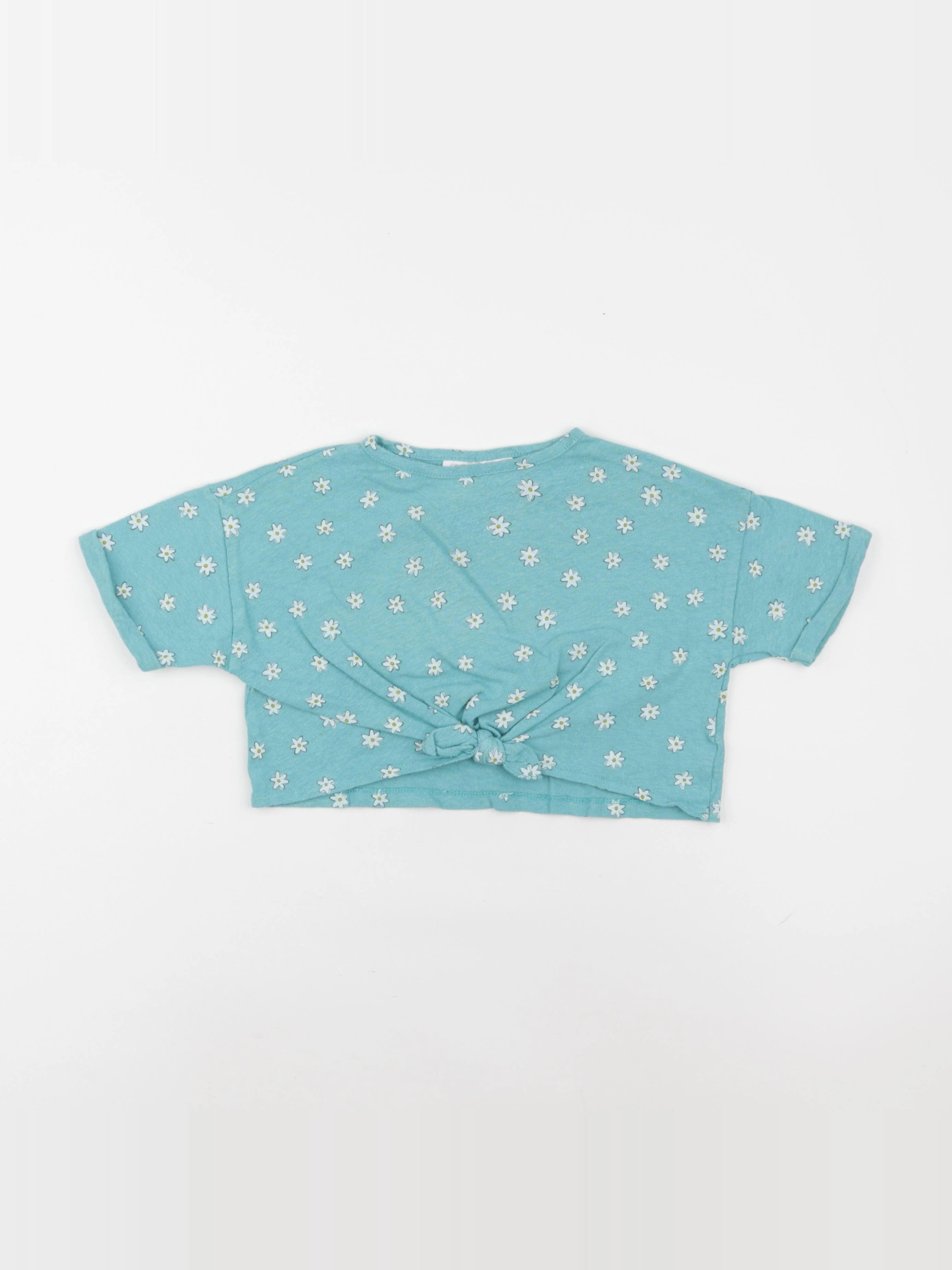 Zara - tee-shirt vert - 12/9 mois