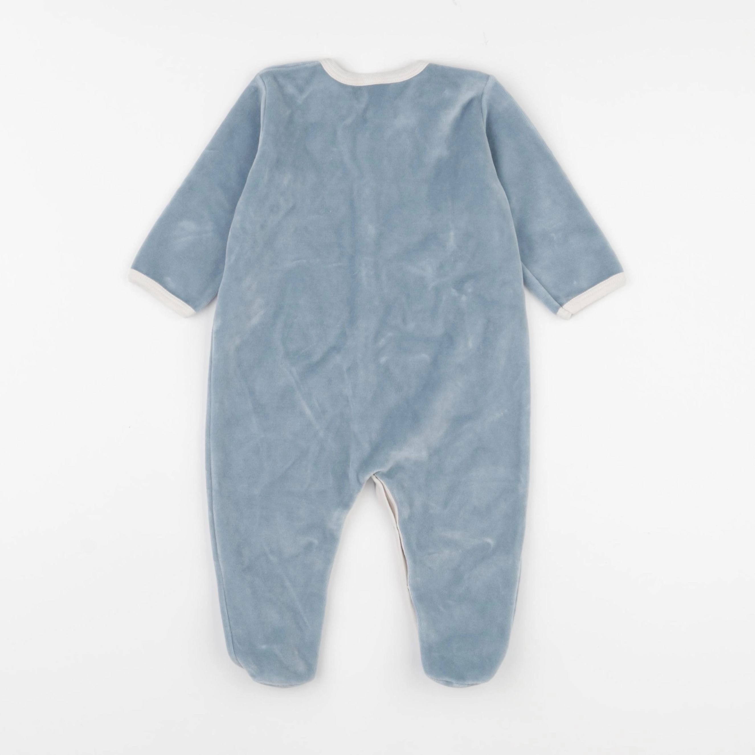 Petit Bateau - pyjama velours bleu - 9 mois