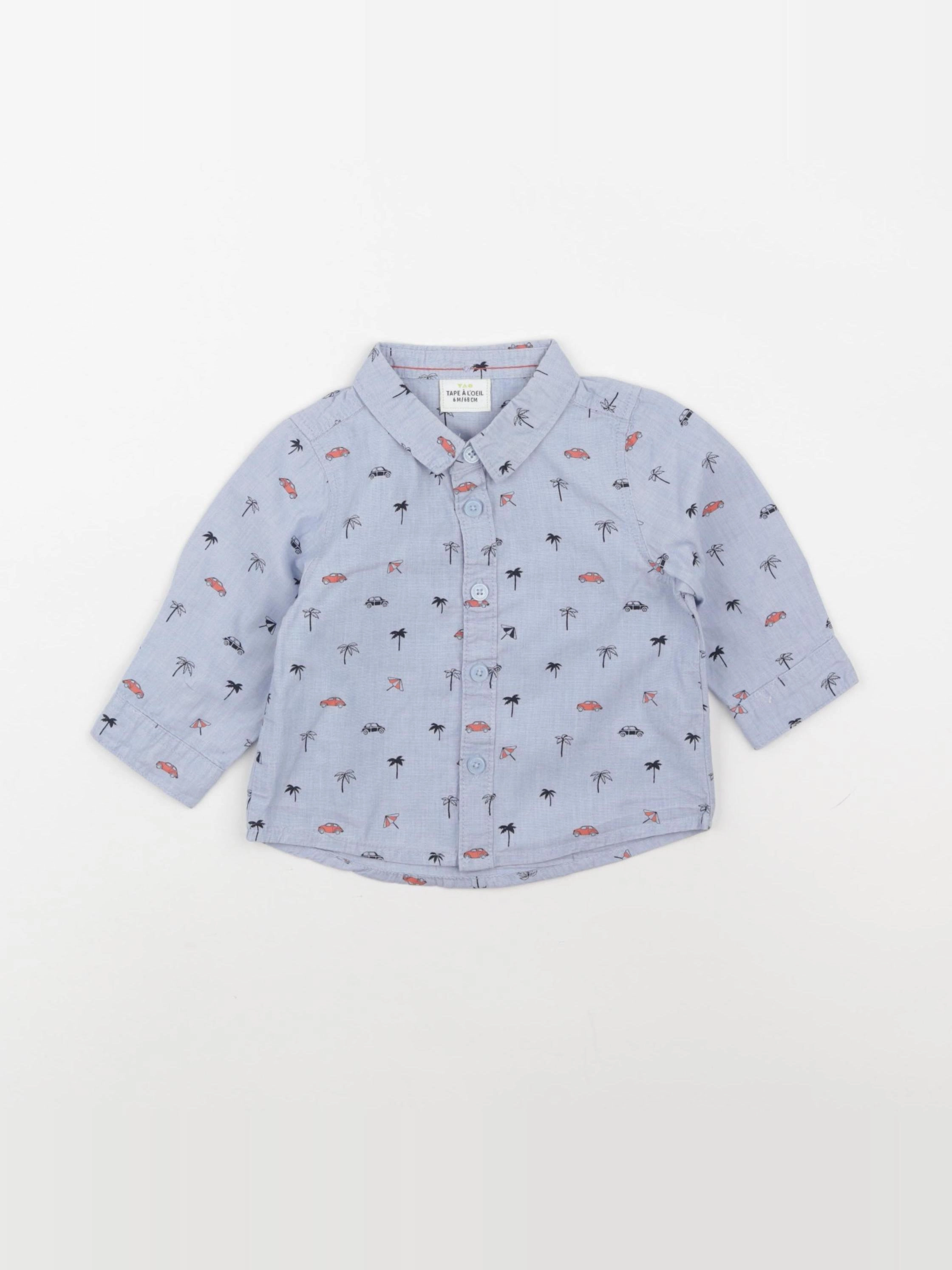 Tape à l'oeil - chemise bleu - 6 mois