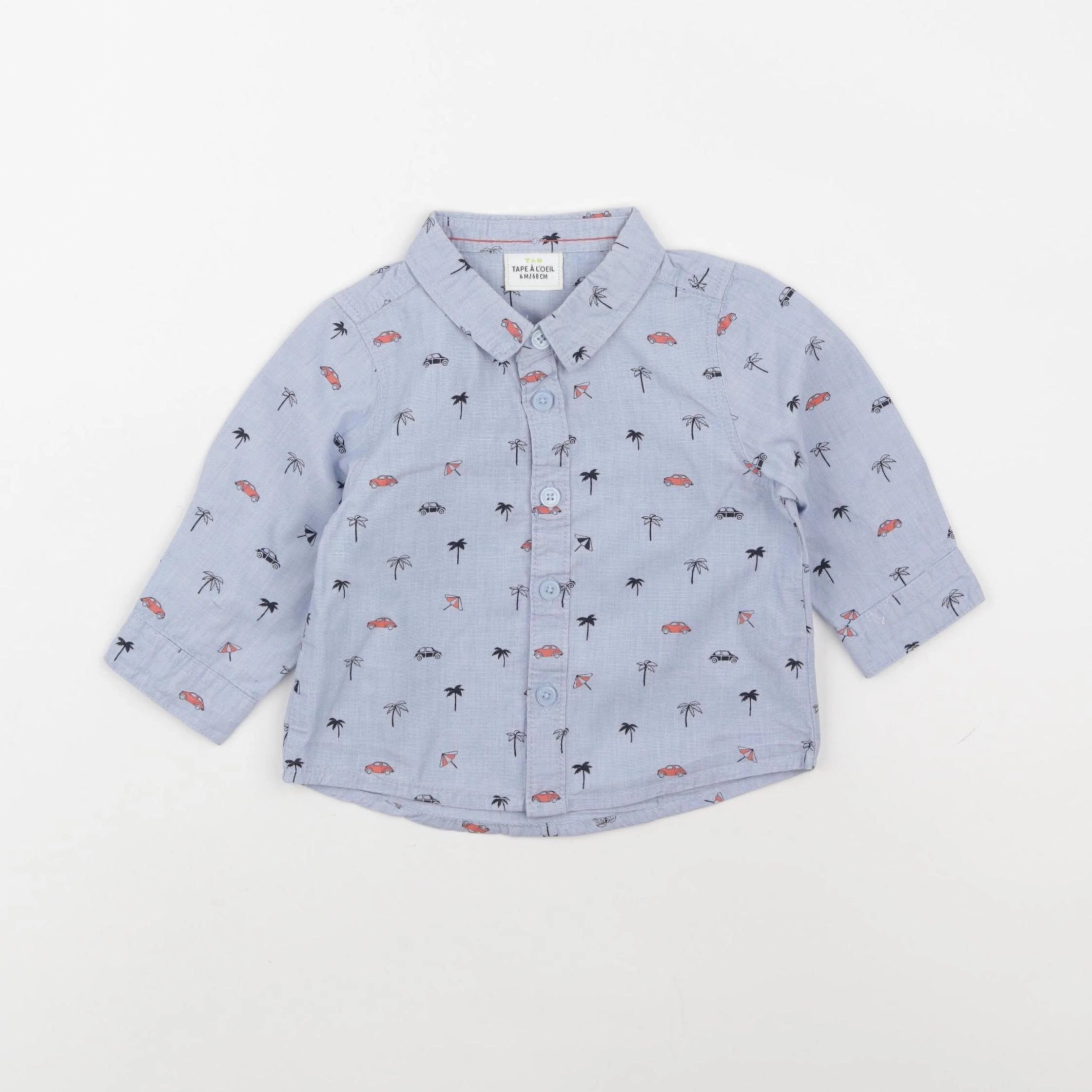 Tape à l'oeil - chemise bleu - 6 mois