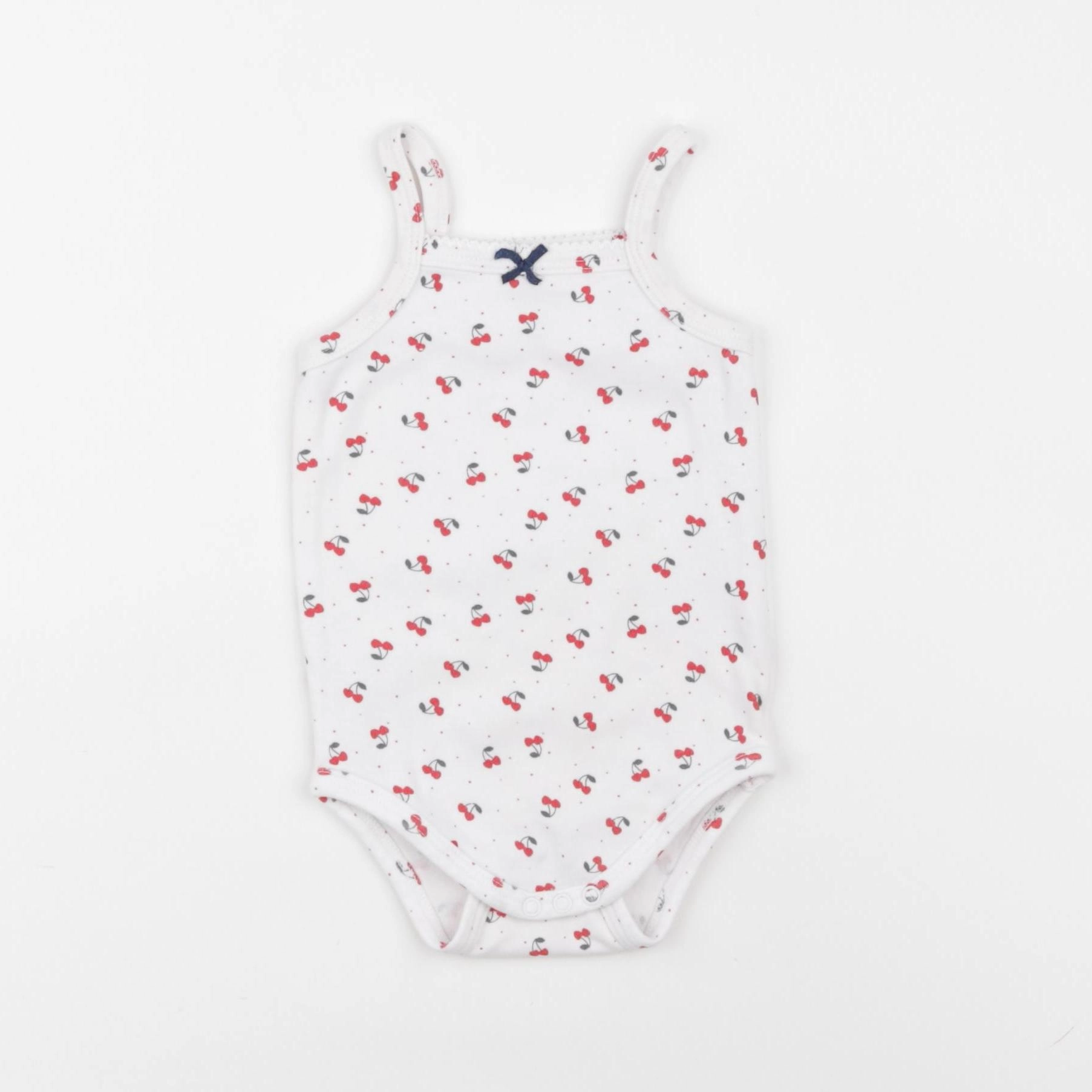 Vertbaudet - body blanc, rouge - 12 mois