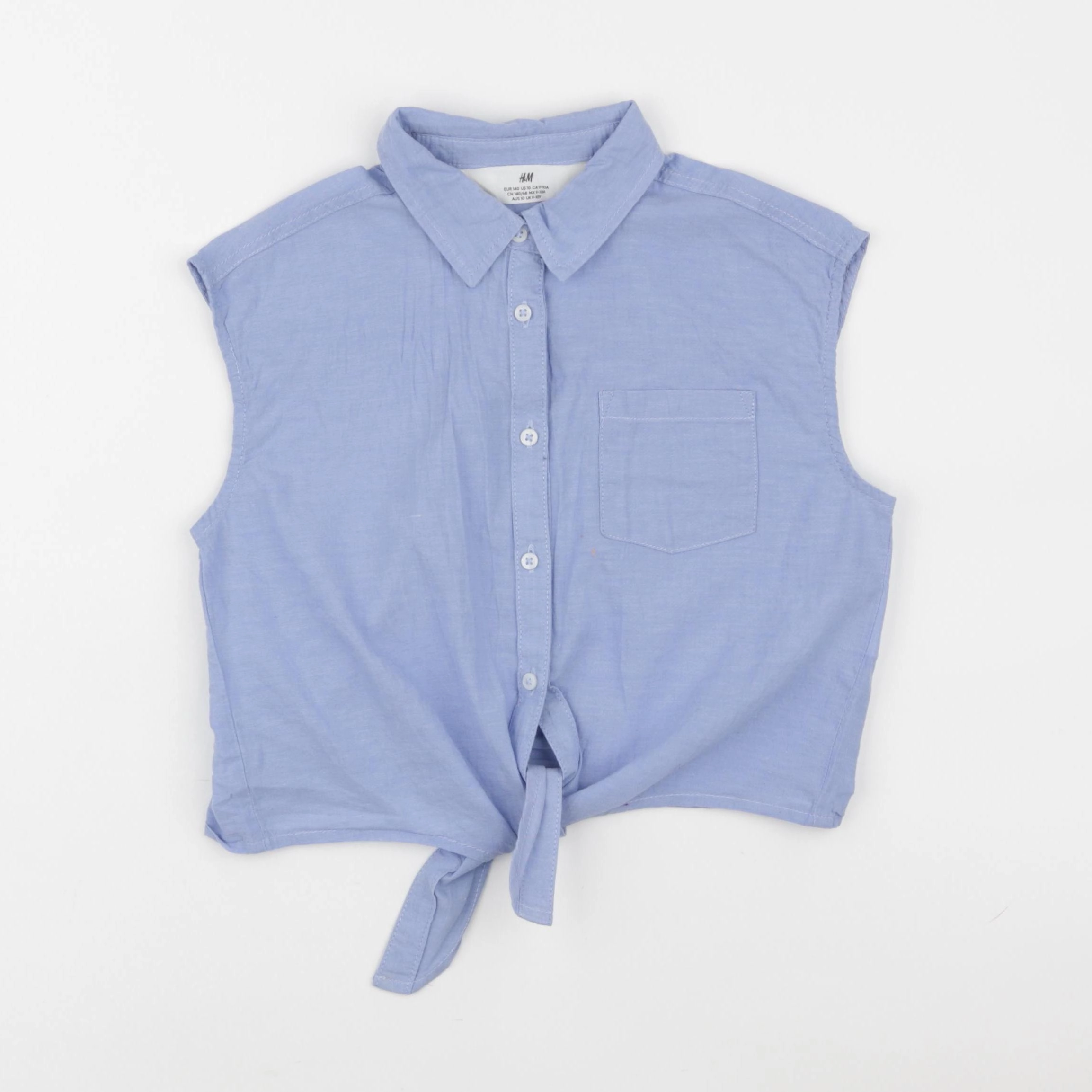 H&M - blouse bleu - 9/10 ans