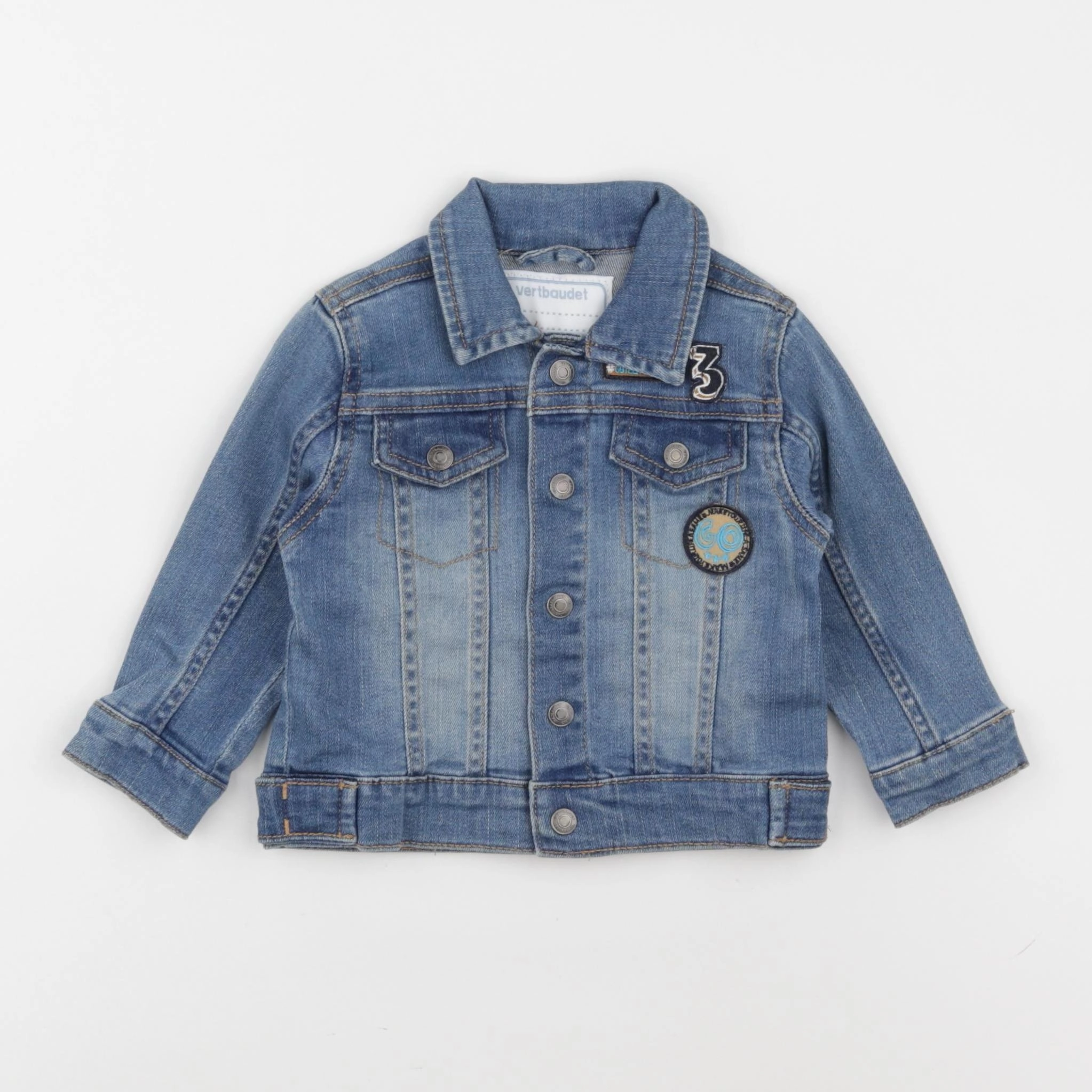Vertbaudet - veste bleu - 12 mois