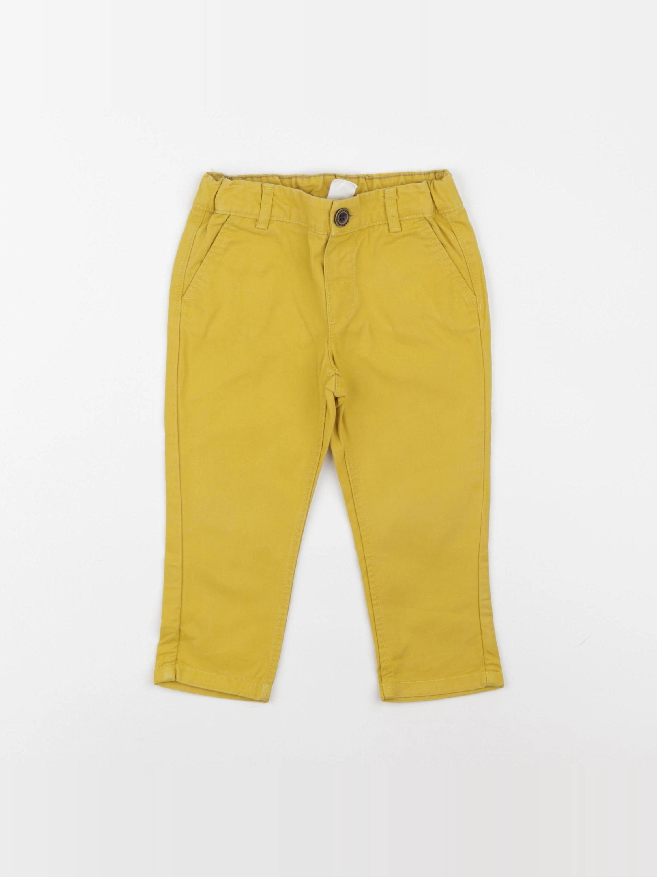 H&M - pantalon jaune - 9/12 mois