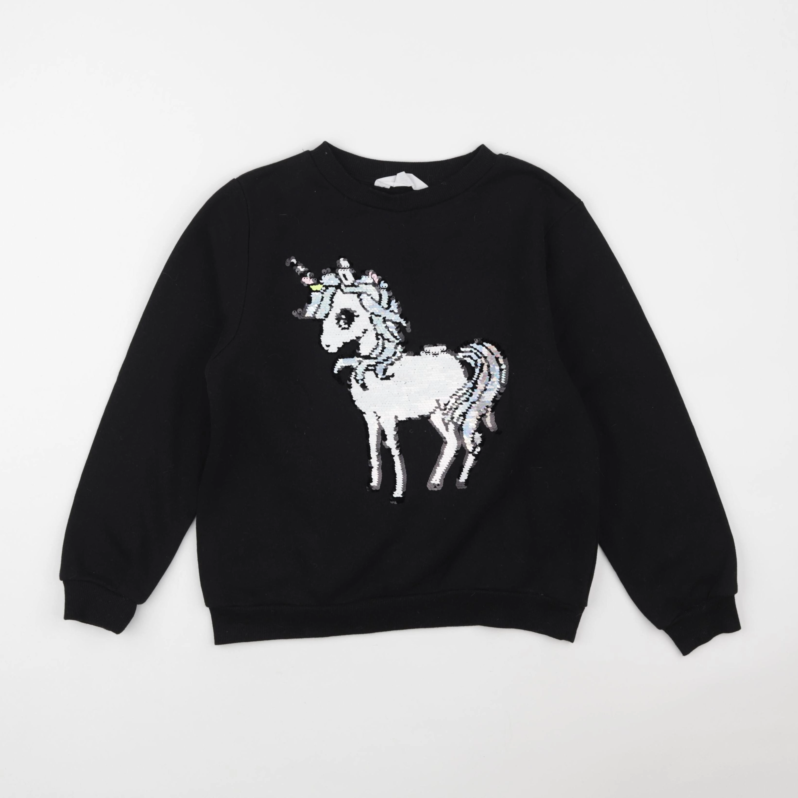 H&M - sweat noir - 8/10 ans