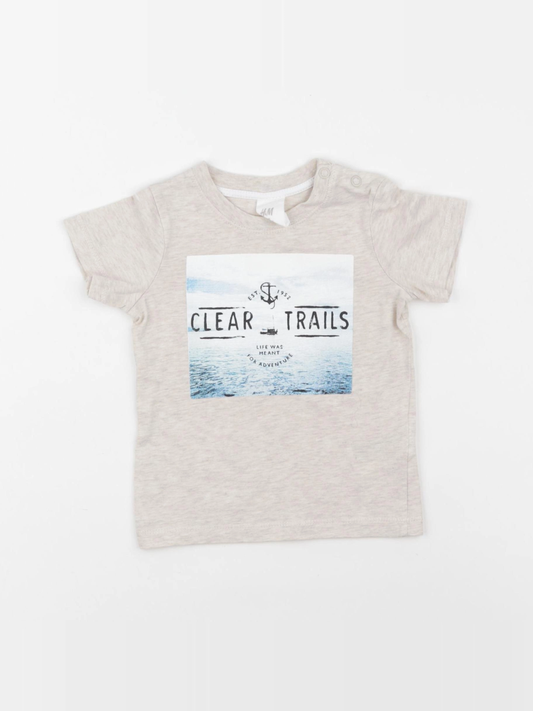 H&M - tee-shirt beige - 3/6 mois