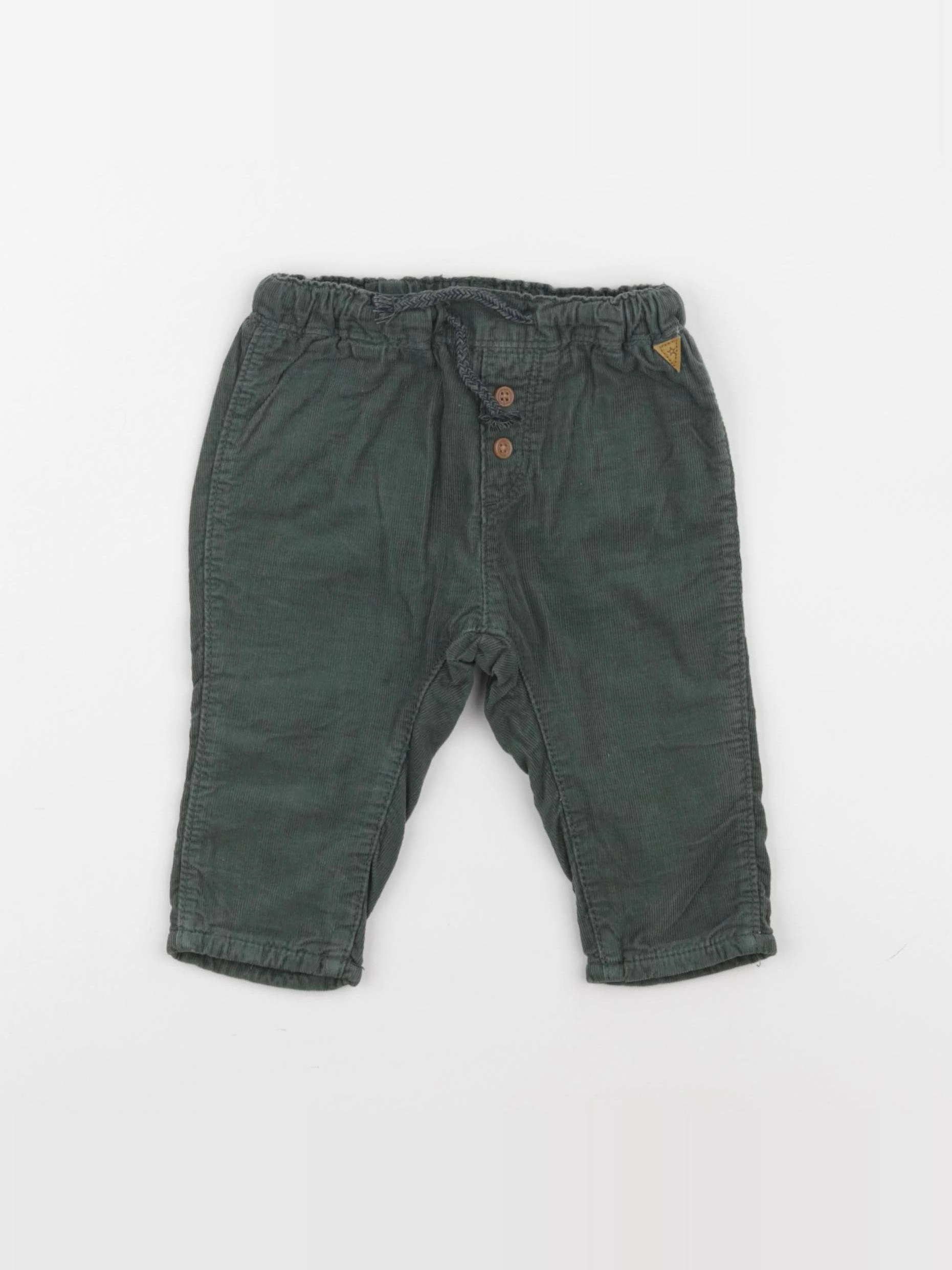 H&M - pantalon vert - 3/6 mois