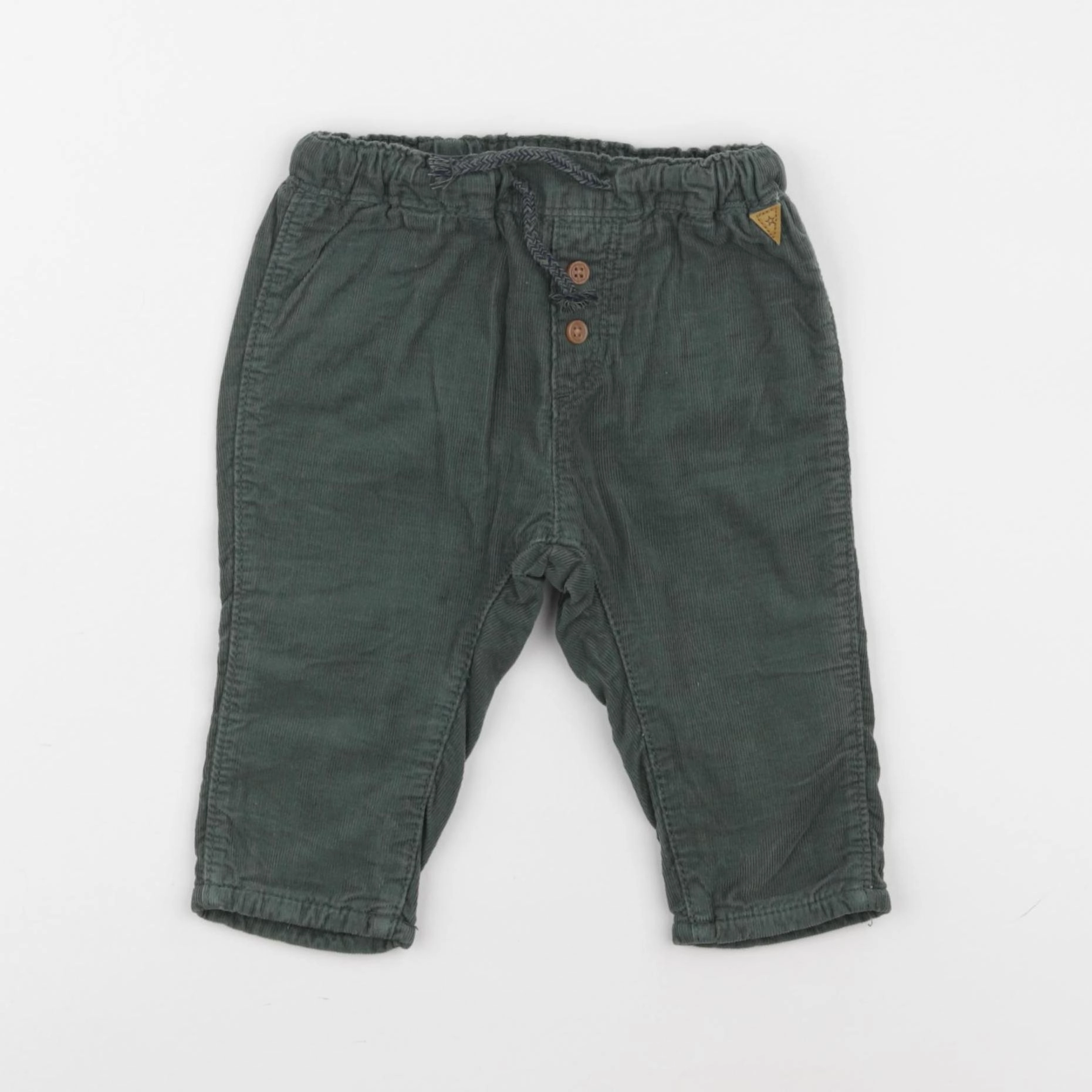 H&M - pantalon vert - 3/6 mois