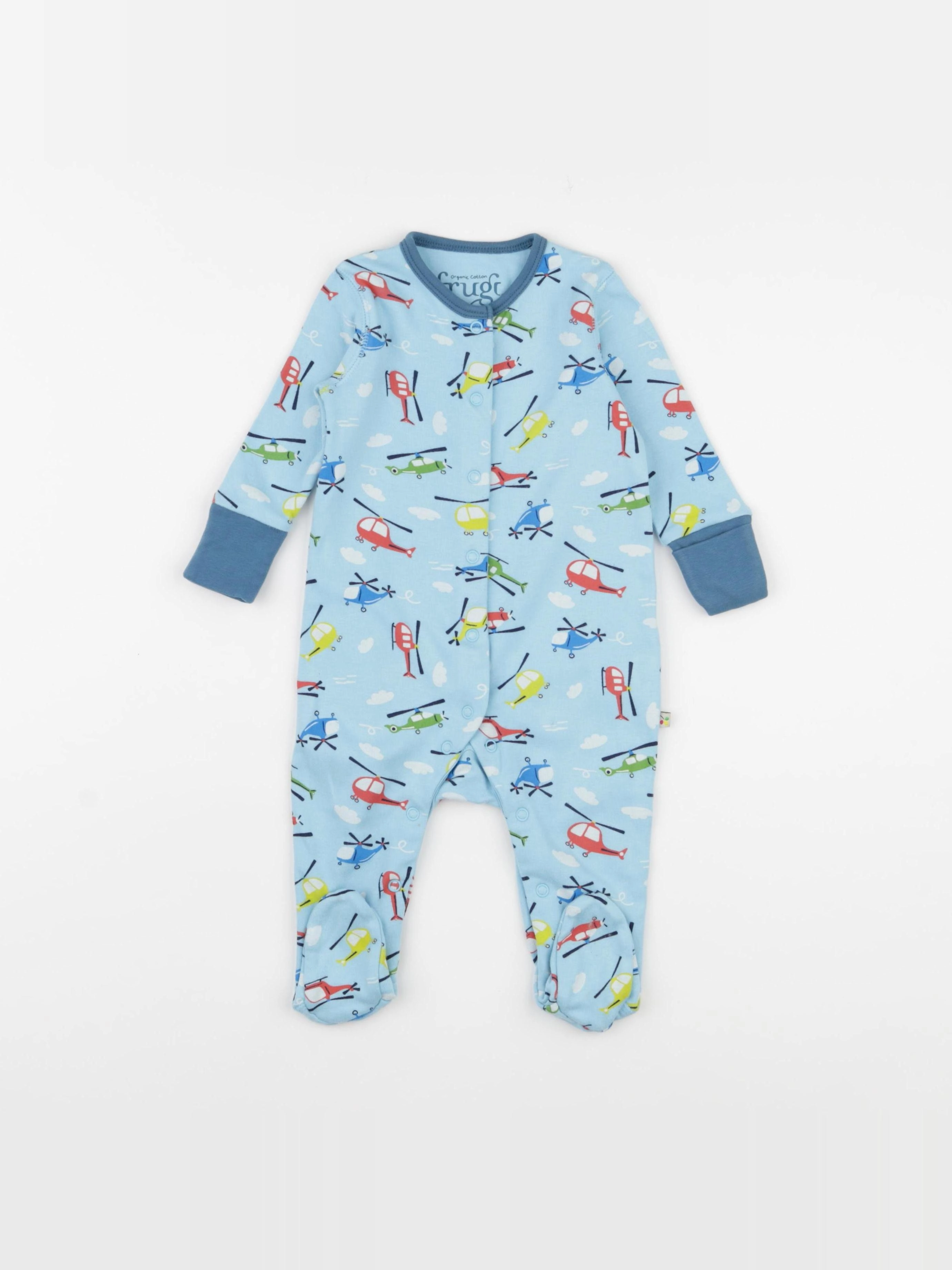 Frugi - pyjama coton bleu - 3/6 mois