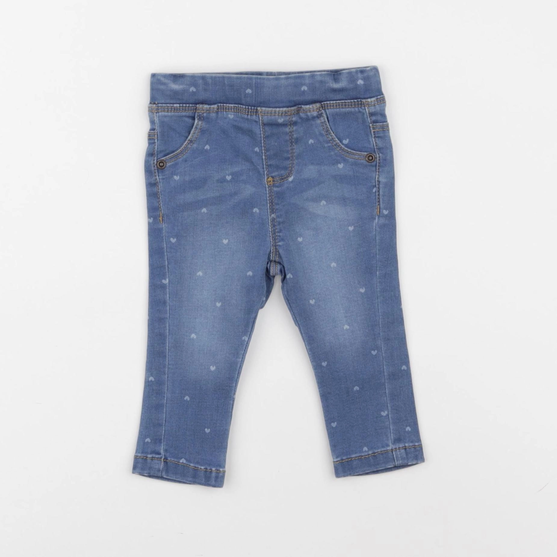 Vertbaudet - jegging bleu - 6 mois