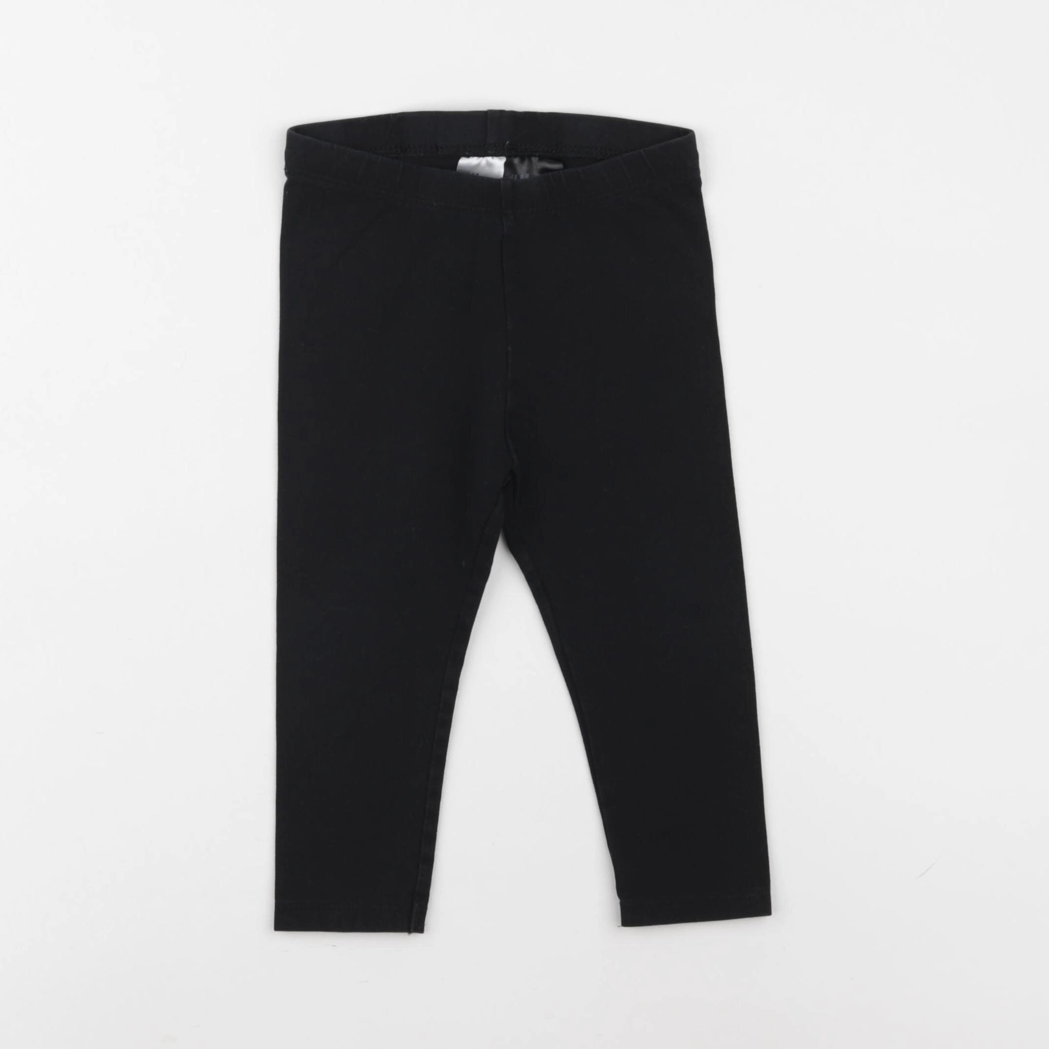 H&M - legging noir - 9/12 mois