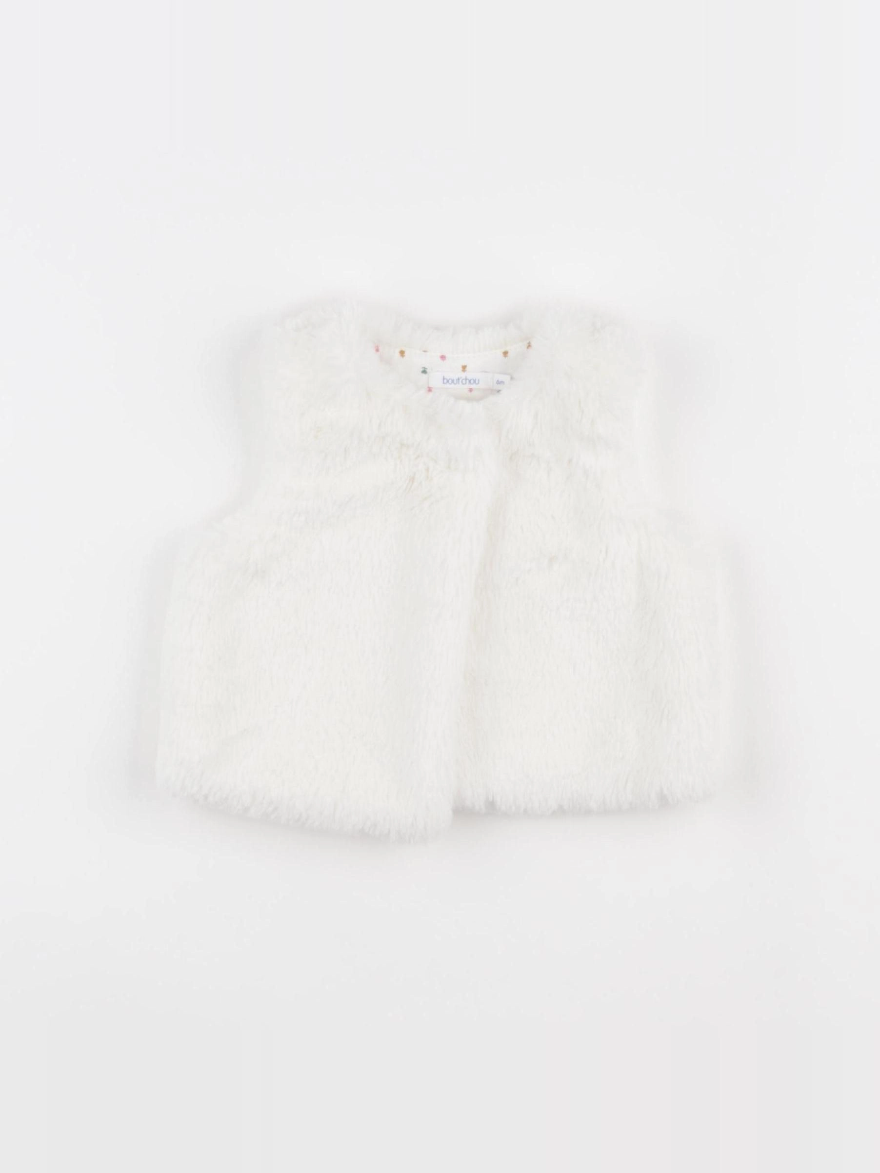 Boutchou - gilet blanc - 6 mois