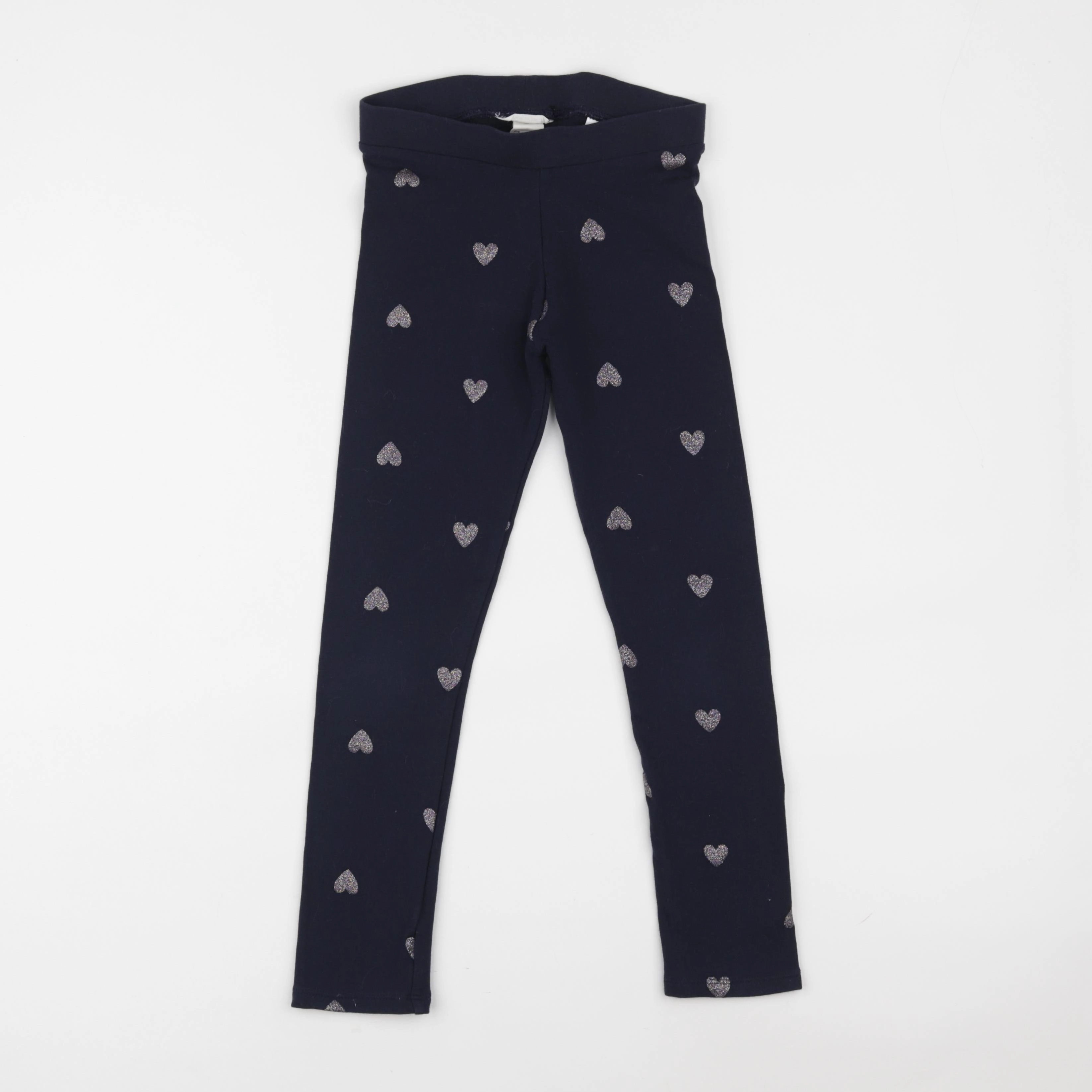 H&M - legging doublé bleu, or - 7/8 ans