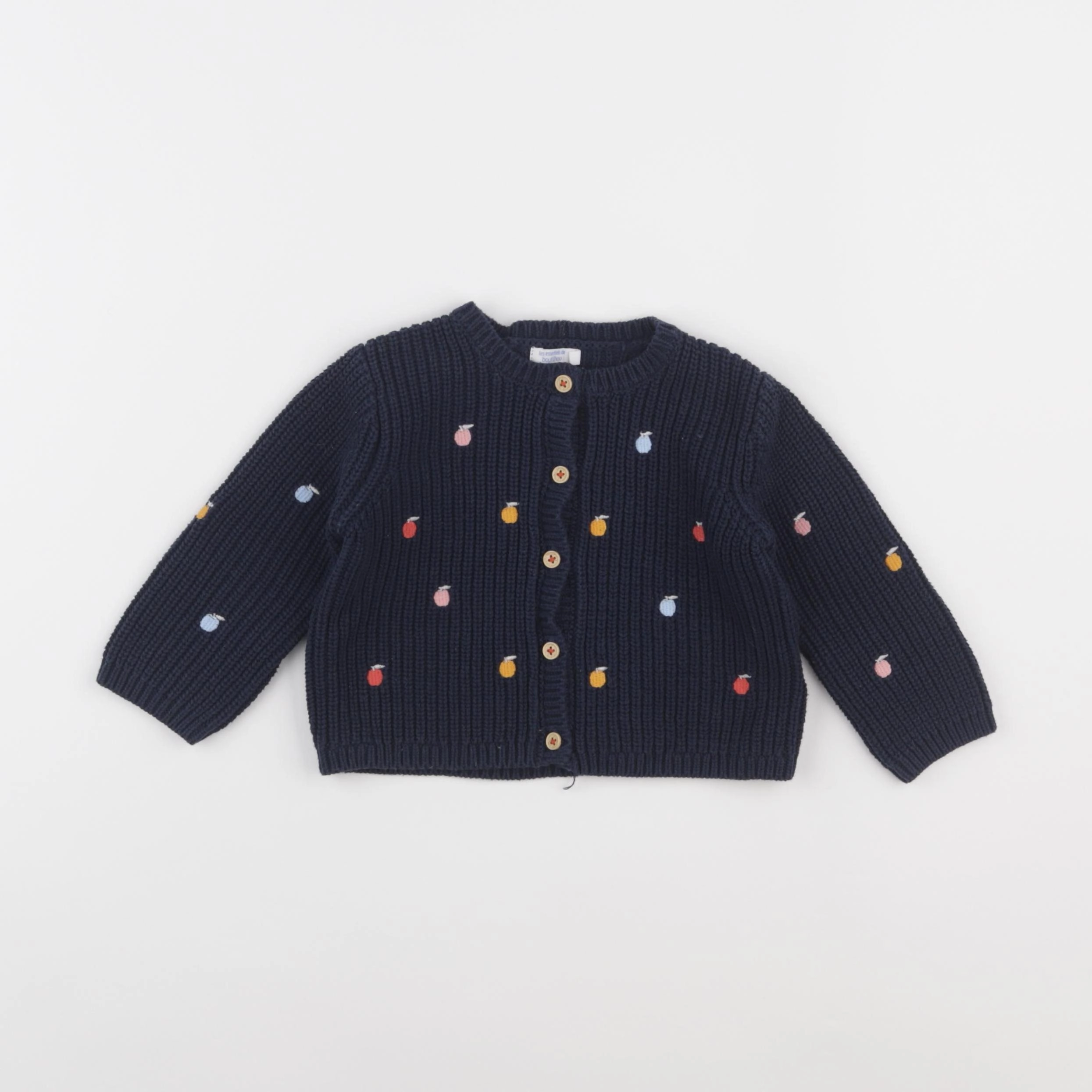 Boutchou - gilet bleu - 12 mois