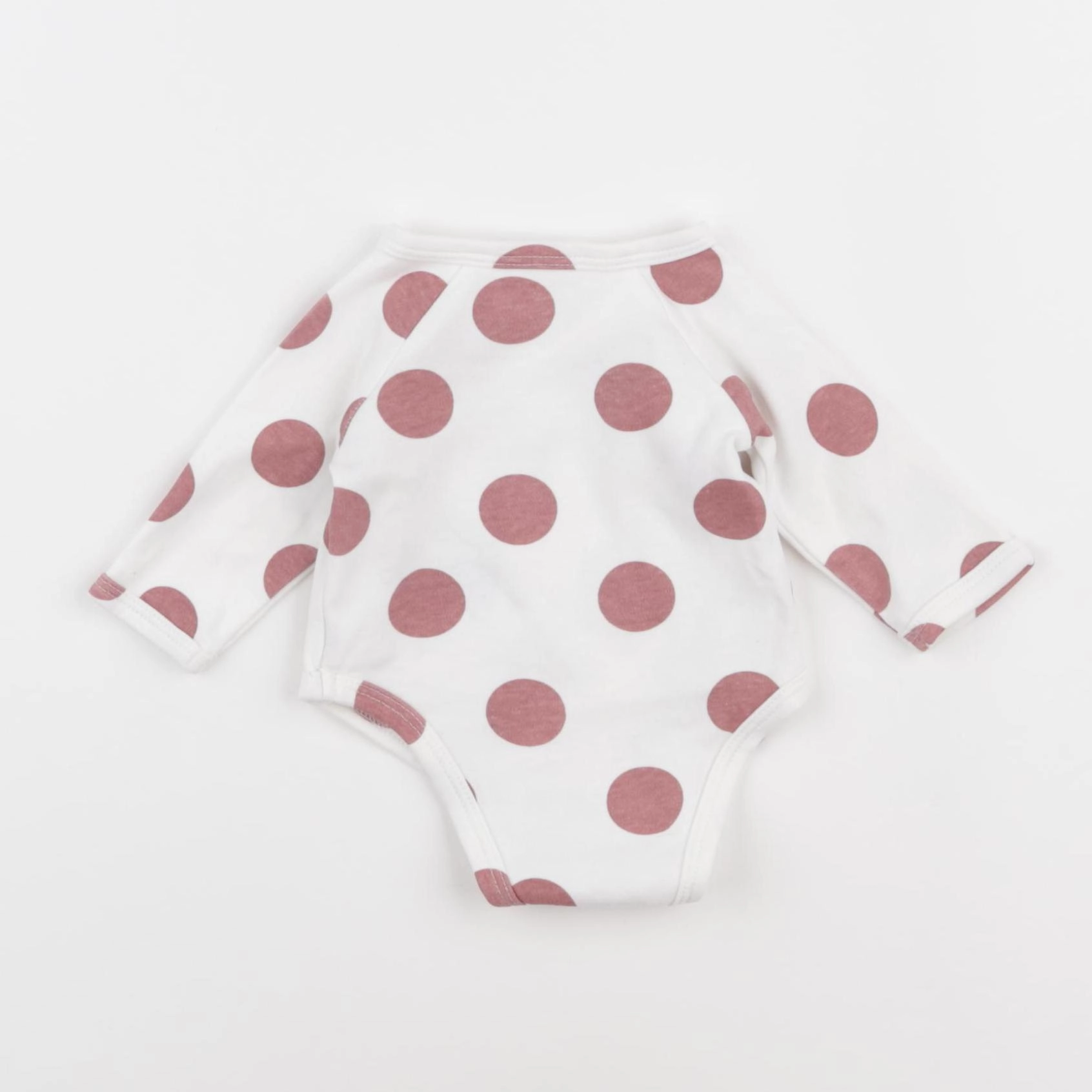 Vertbaudet - body blanc, rose - 1 mois