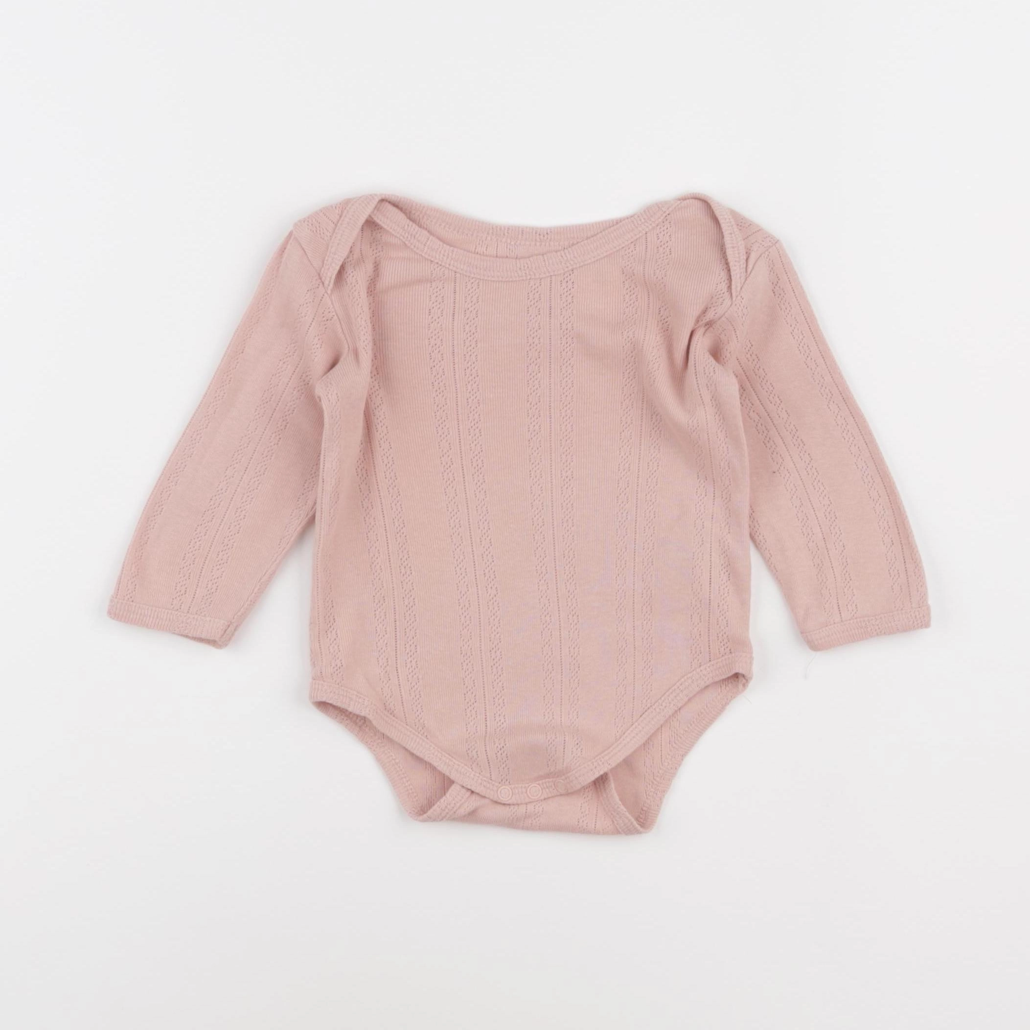 Vertbaudet - body rose - 9 mois