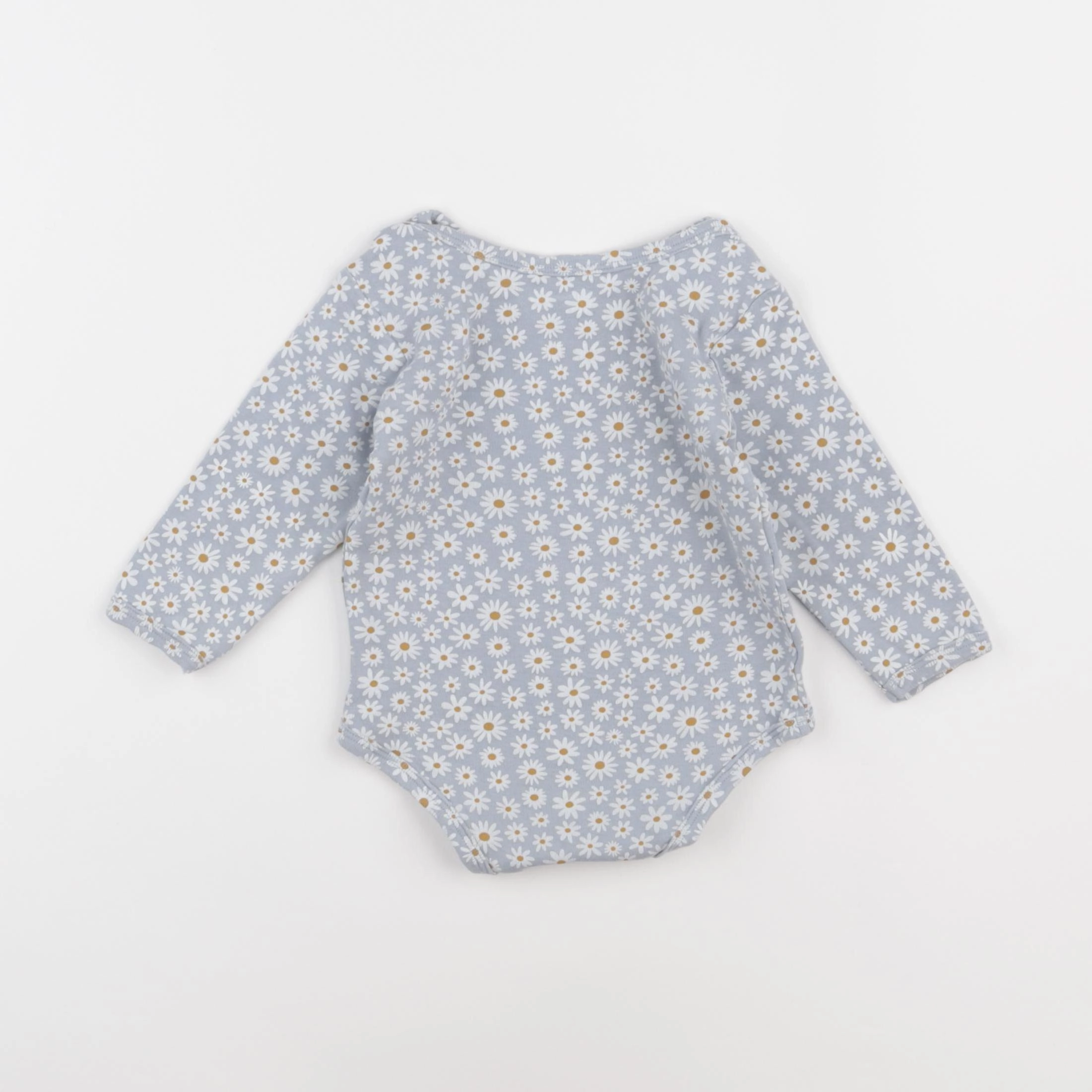 Vertbaudet - body bleu, blanc - 12 mois