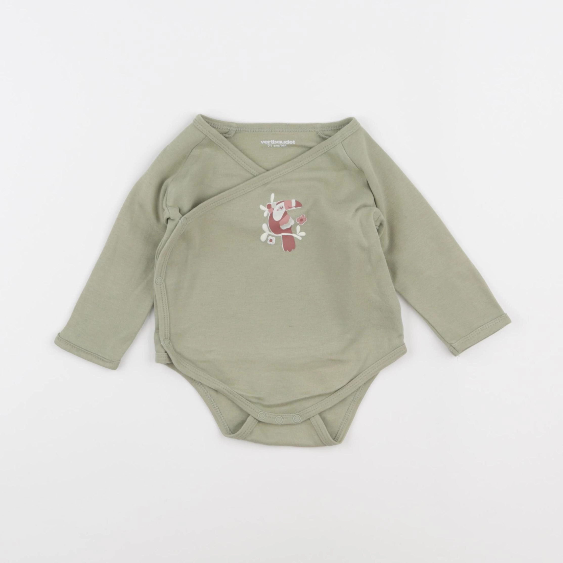 Vertbaudet - body vert - 9 mois
