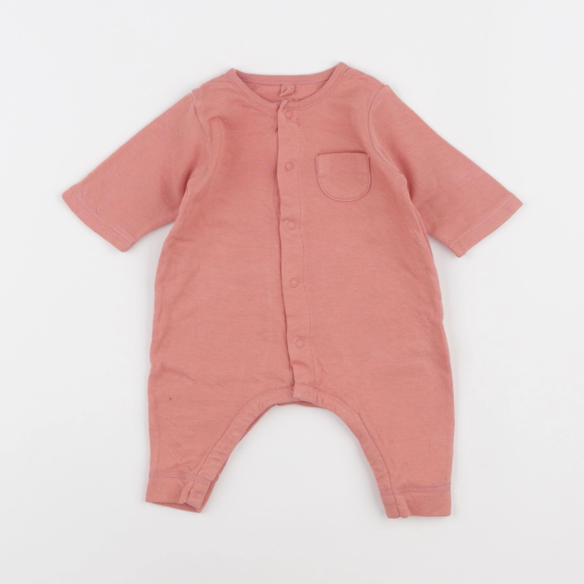 Petit Bateau - pyjama coton orange - 1 mois