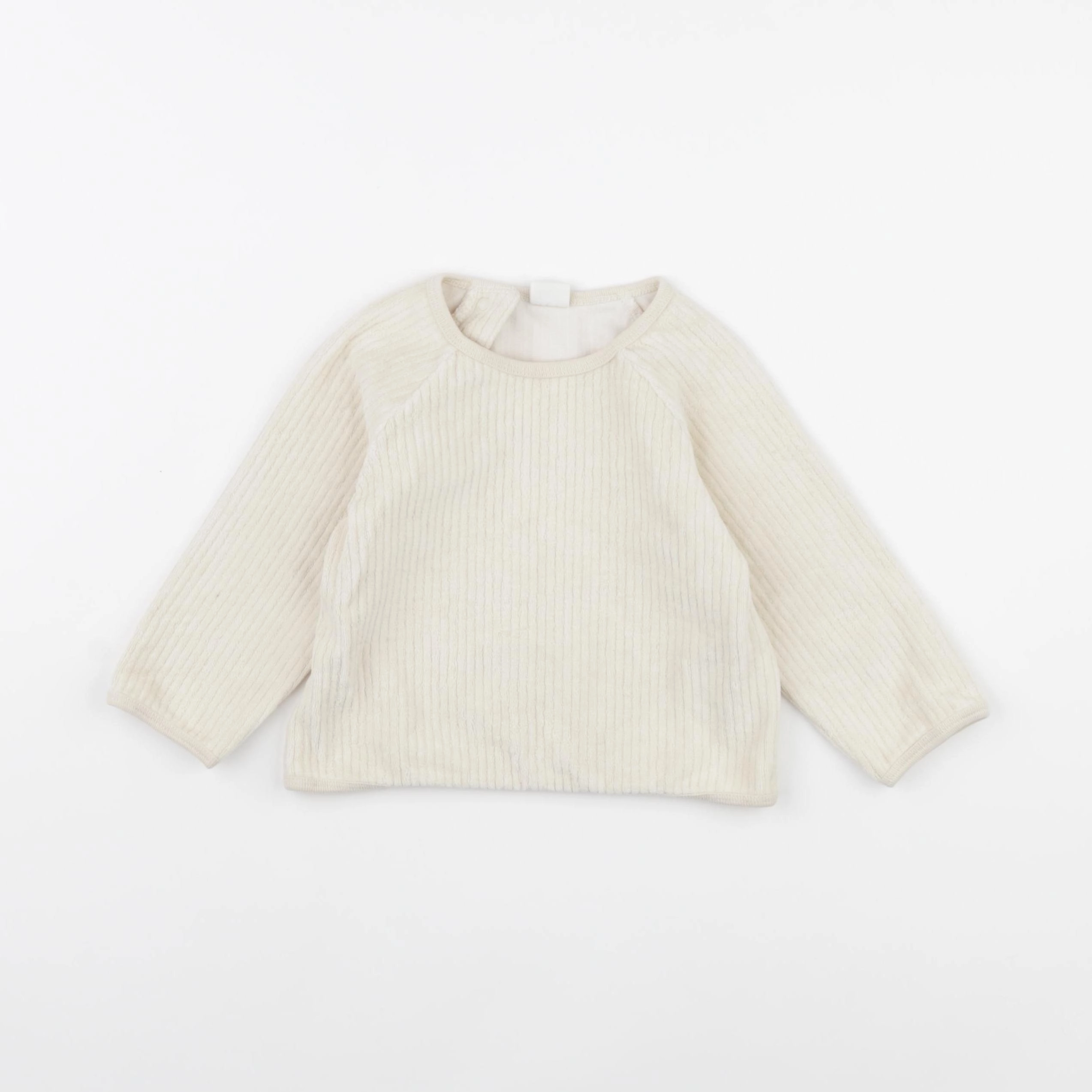 H&M - sweat beige - 6/9 mois