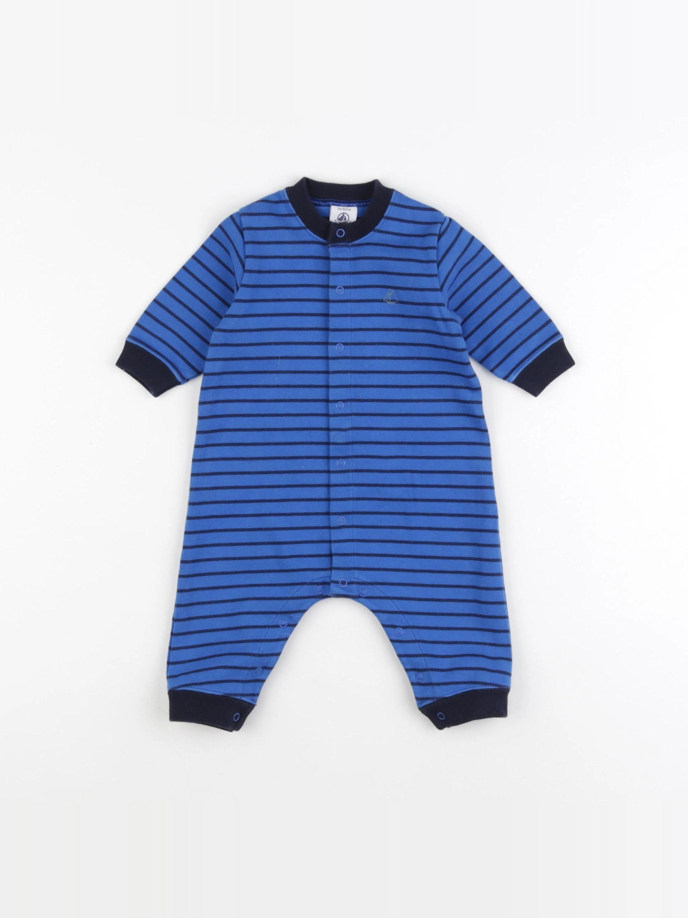 Petit Bateau - combinaison bleu - 3 mois