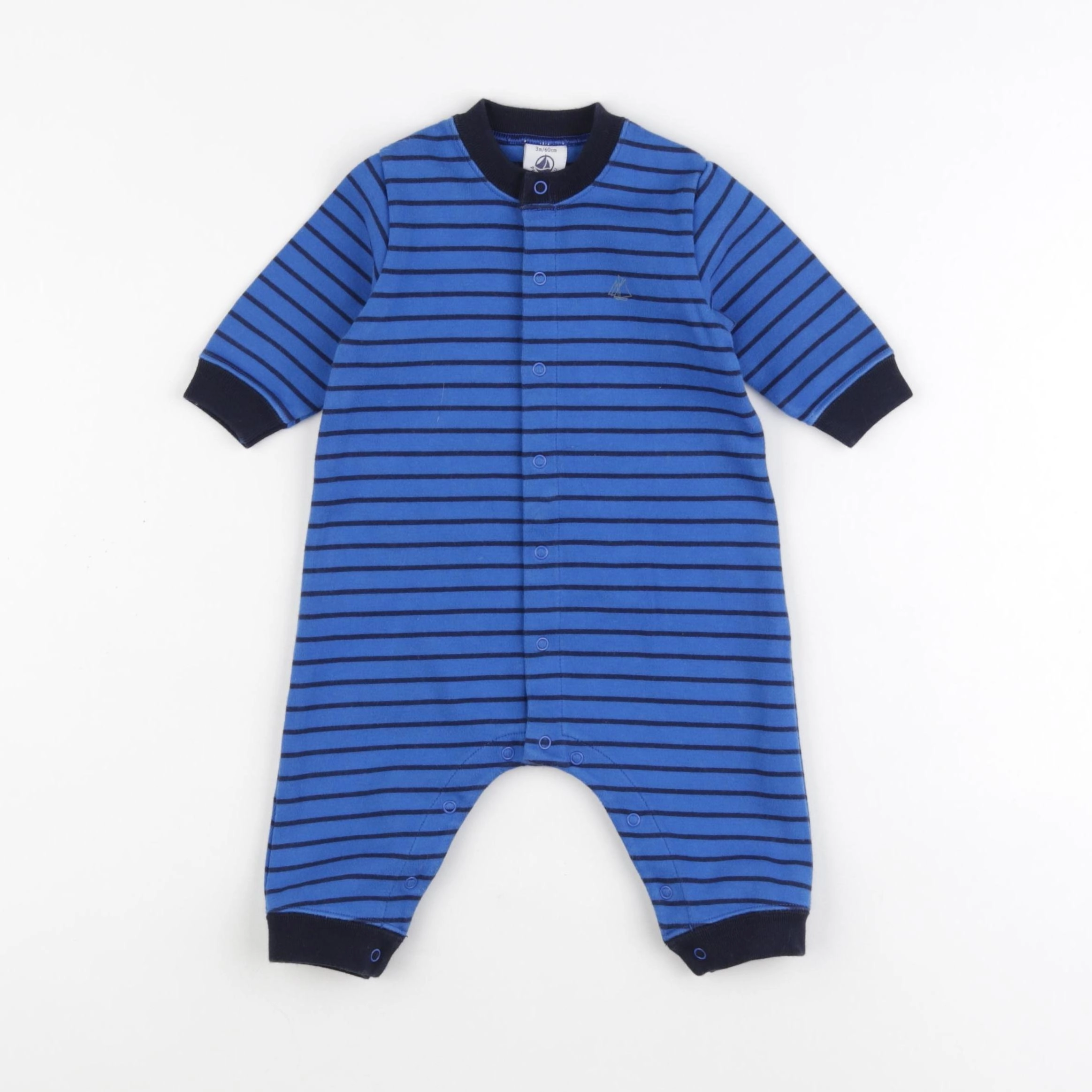 Petit Bateau - combinaison bleu - 3 mois