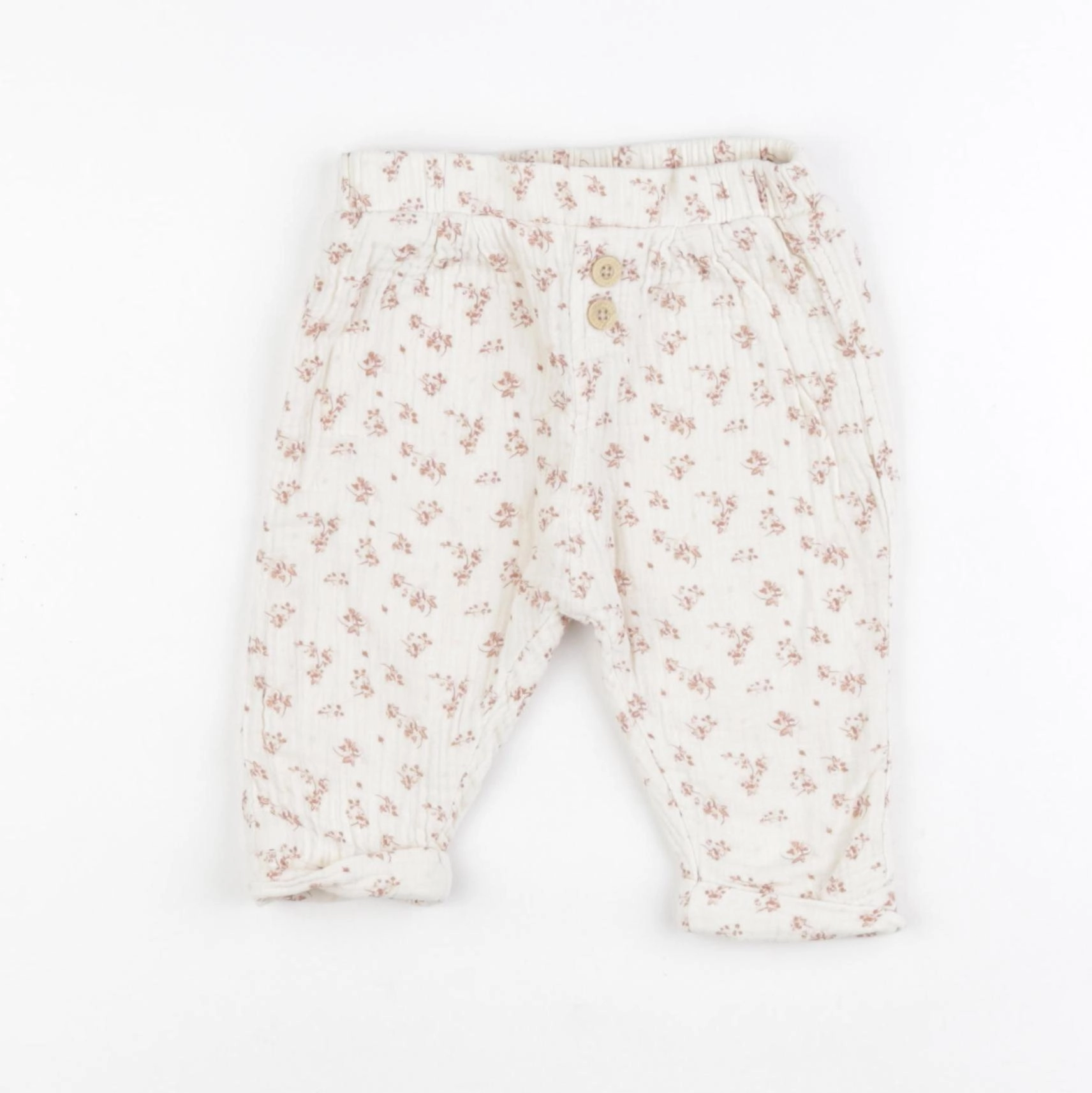 Vertbaudet - pantalon beige - 9 mois