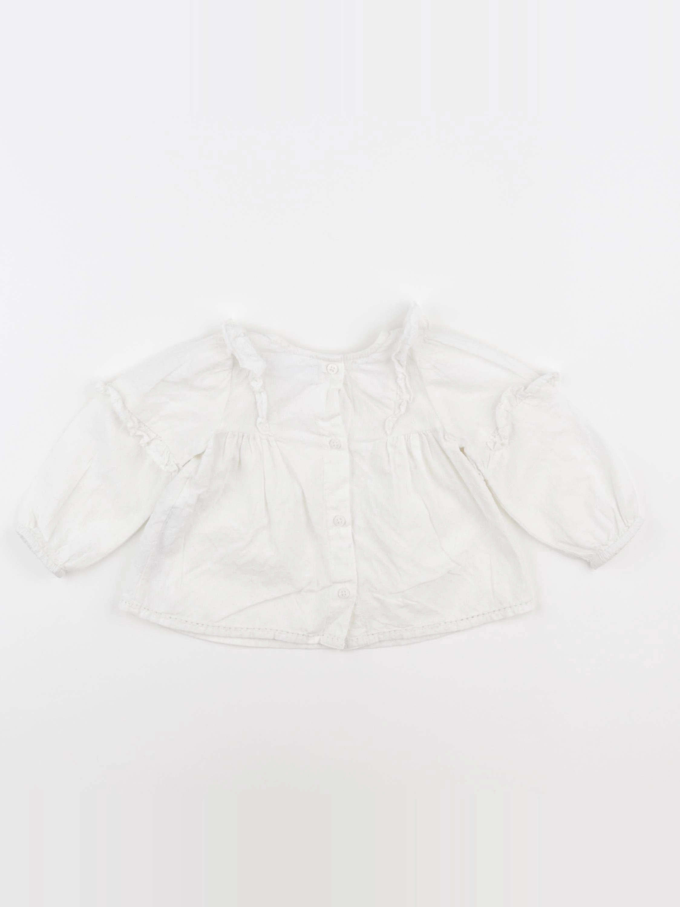 Zara - blouse blanc - 3/6 mois