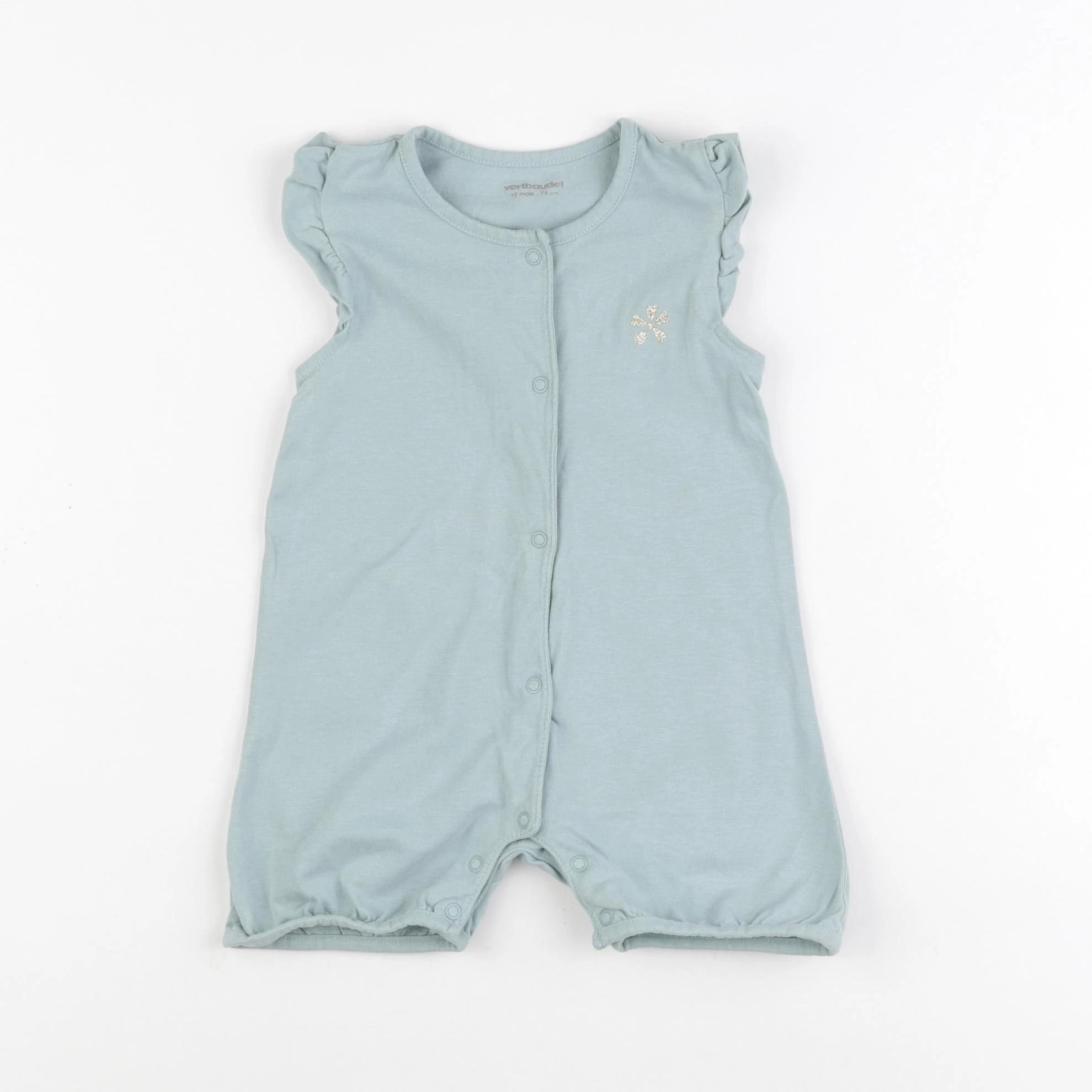 Vertbaudet - pyjama coton vert - 12 mois