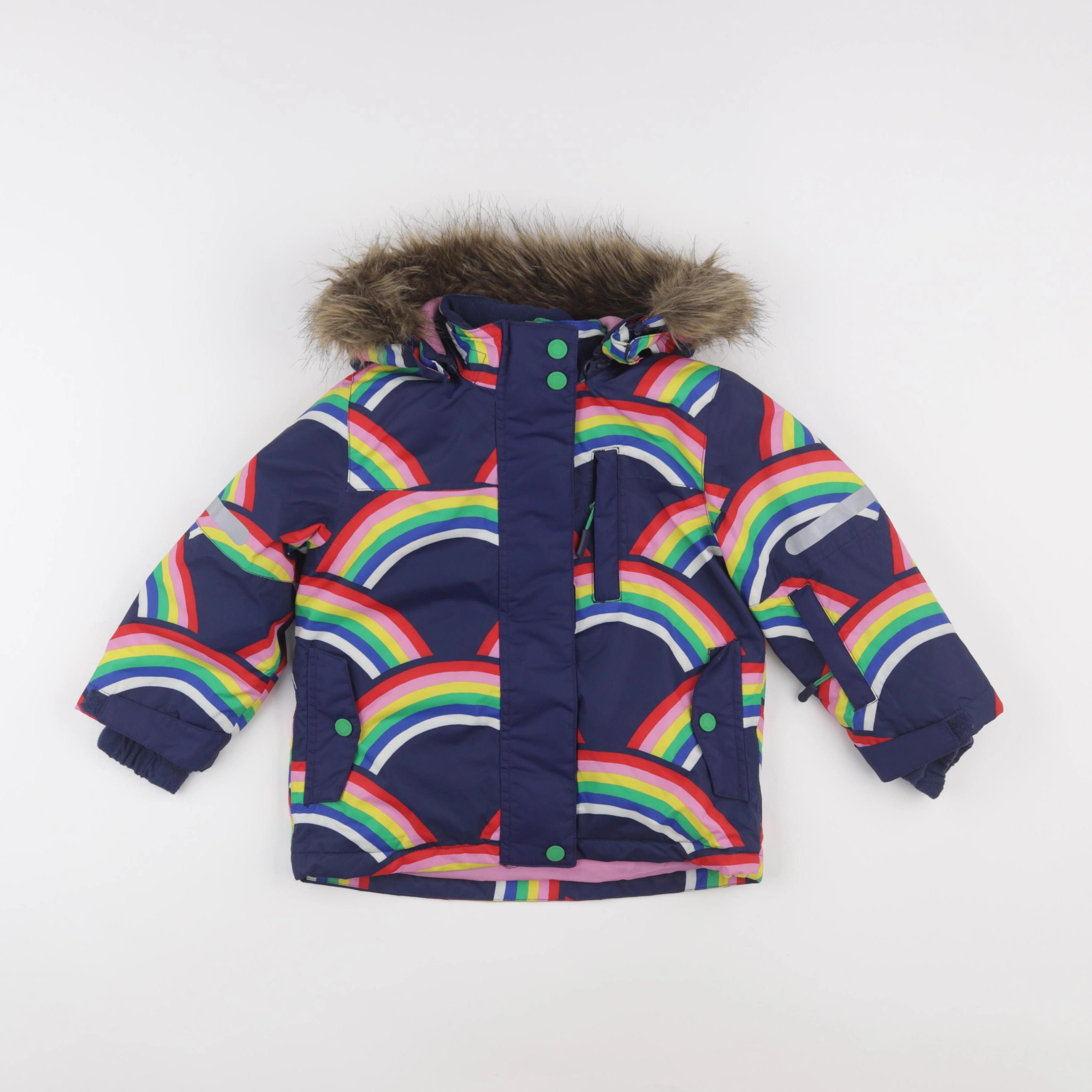 Mini Boden - parka multicolore - 3/4 ans