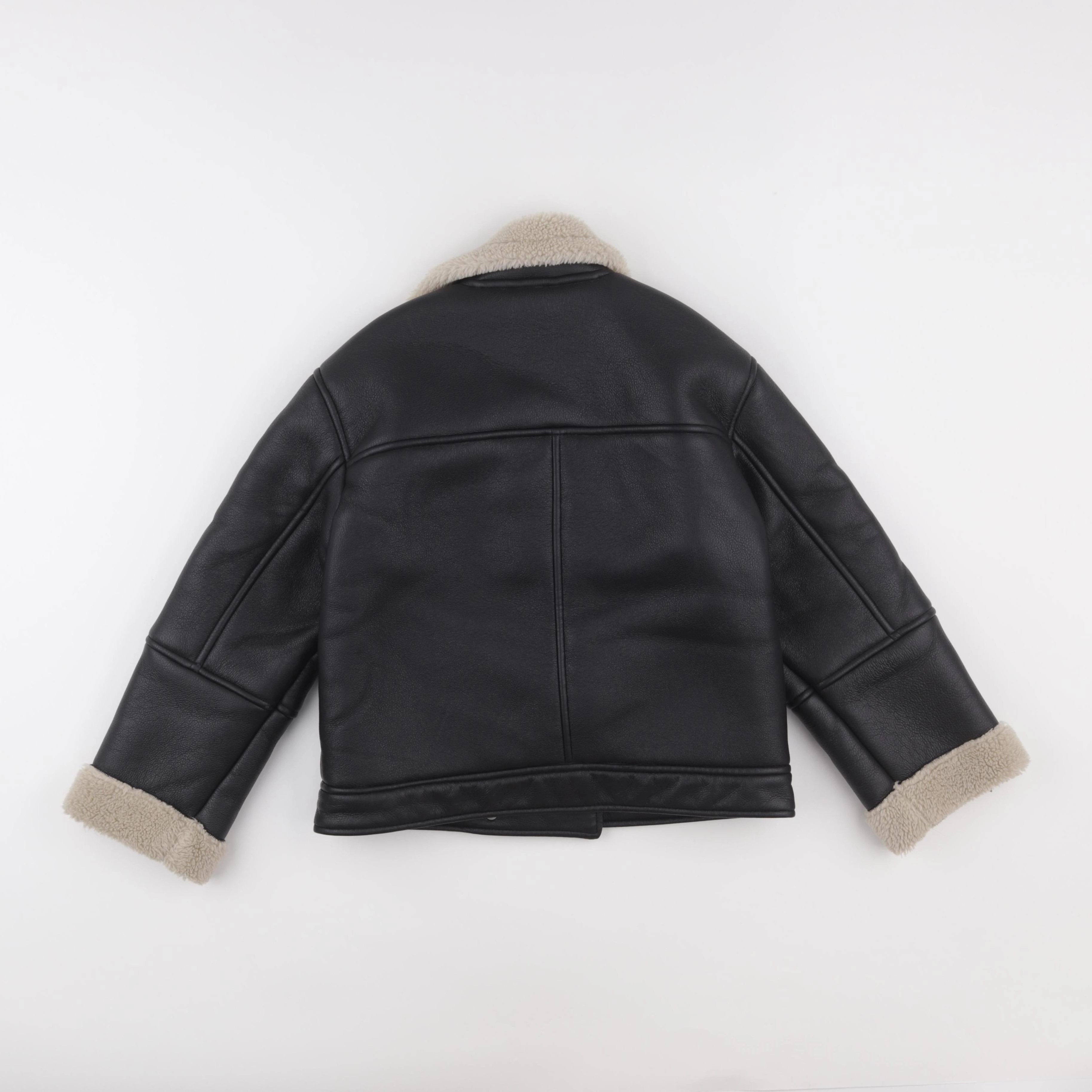 Zara - veste simili cuir noir - 8/9 ans