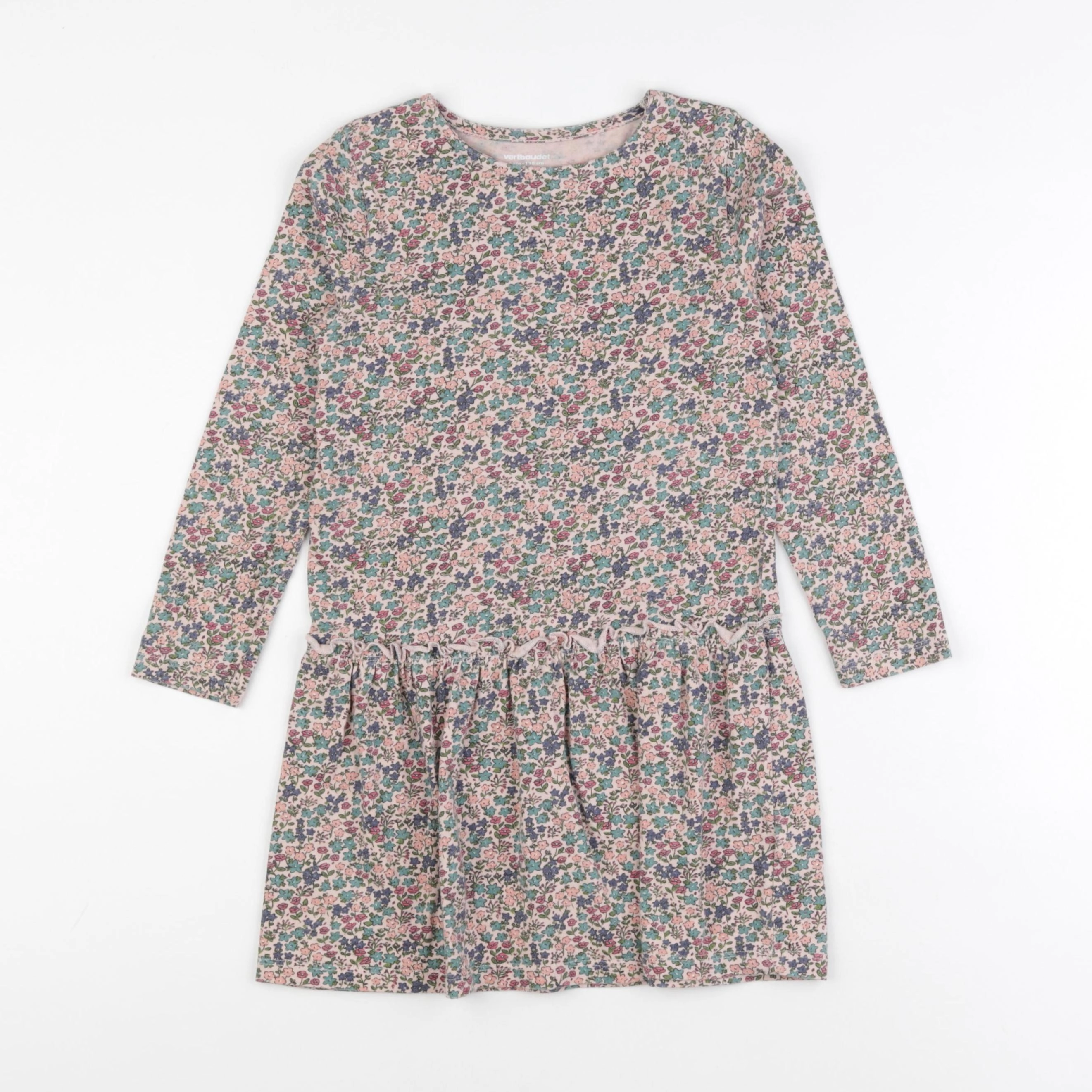 Vertbaudet - robe rose, vert - 6 ans