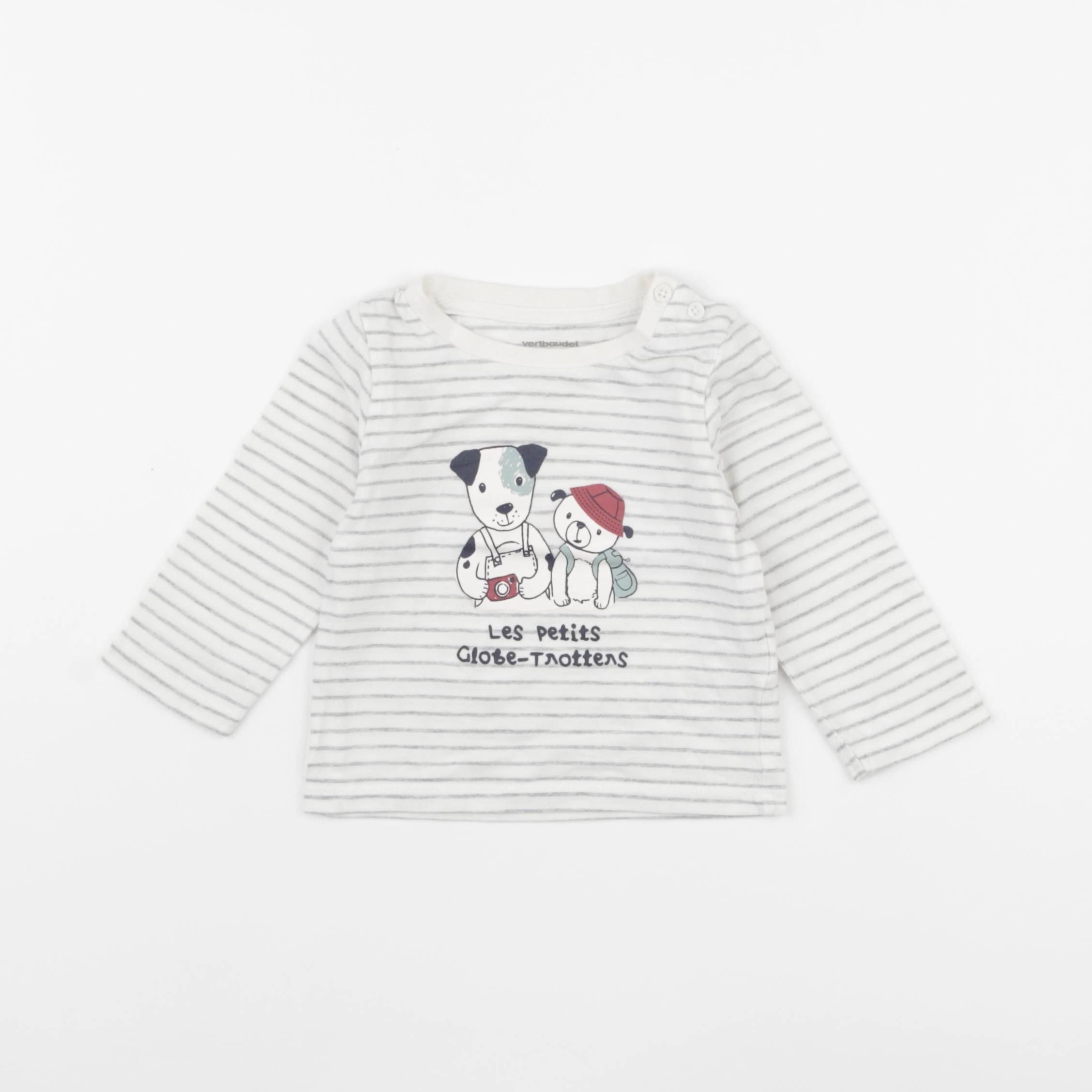 Vertbaudet - tee-shirt blanc - 9 mois