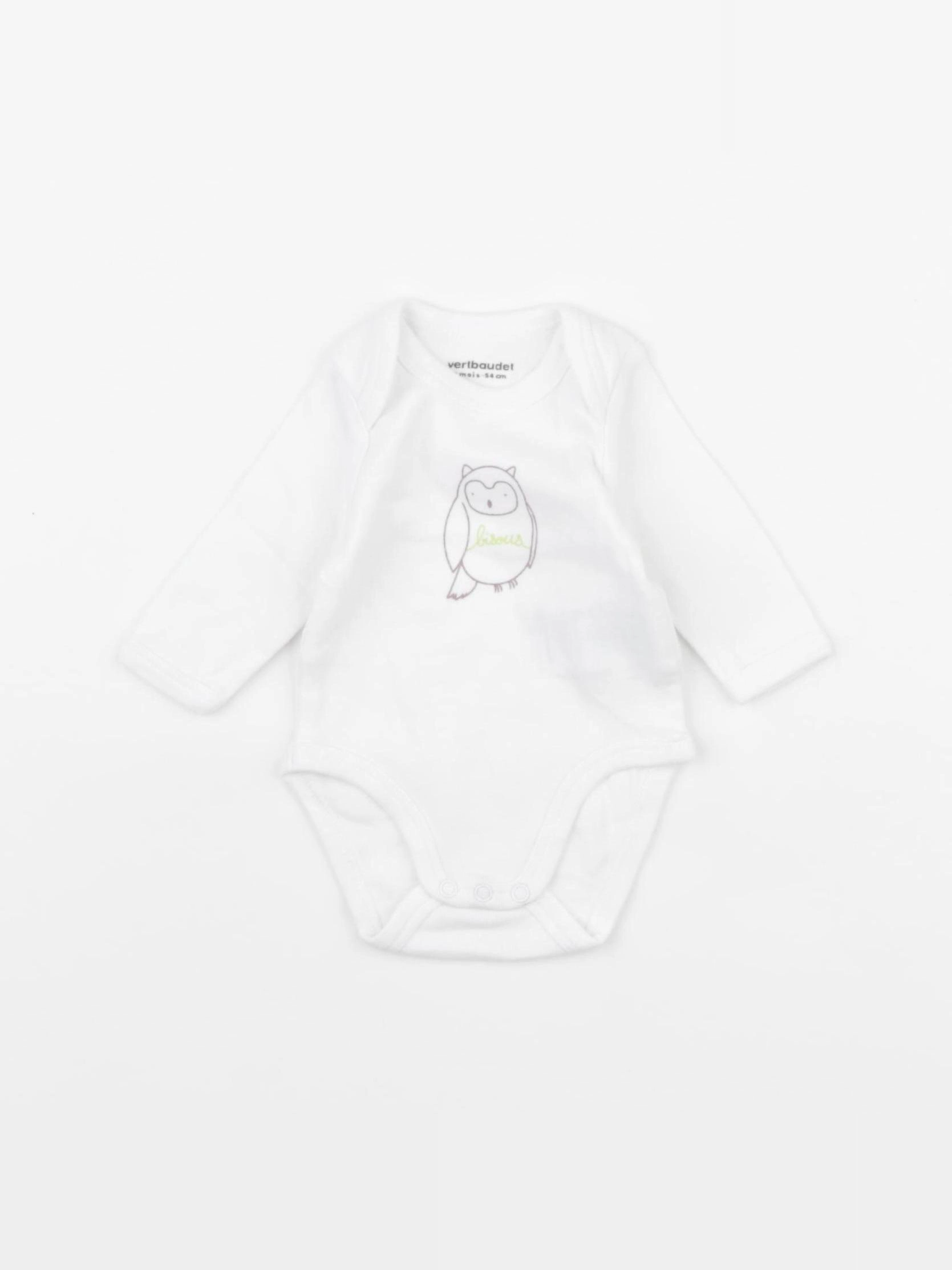 Vertbaudet - body blanc - 1 mois