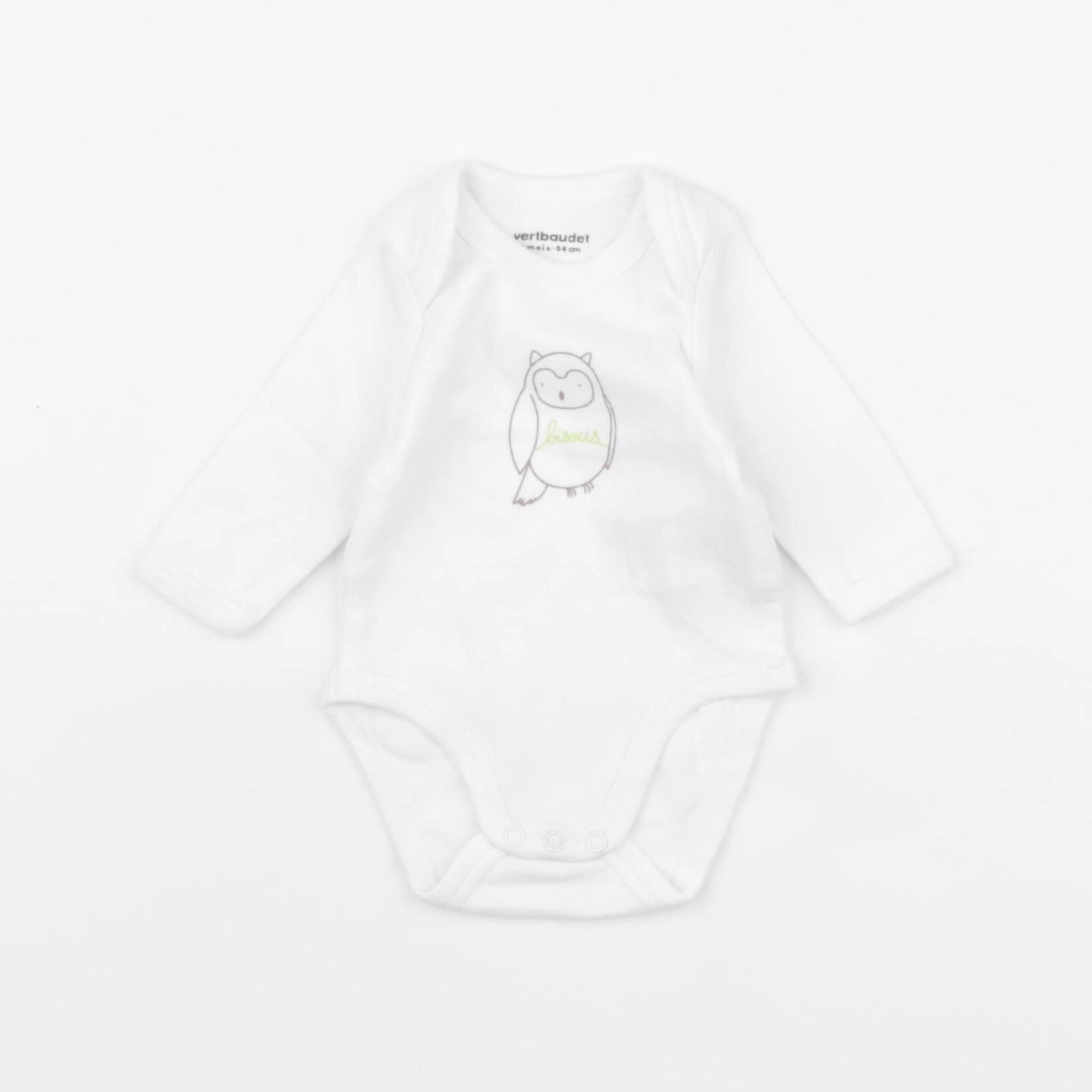 Vertbaudet - body blanc - 1 mois