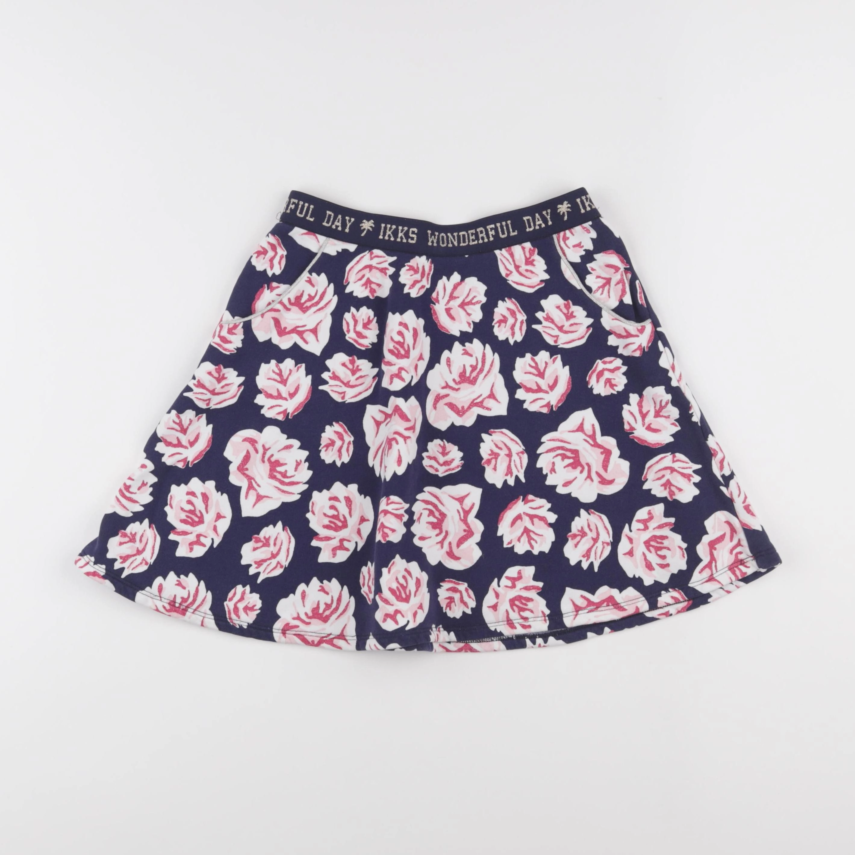 IKKS - jupe bleu, rose - 10 ans