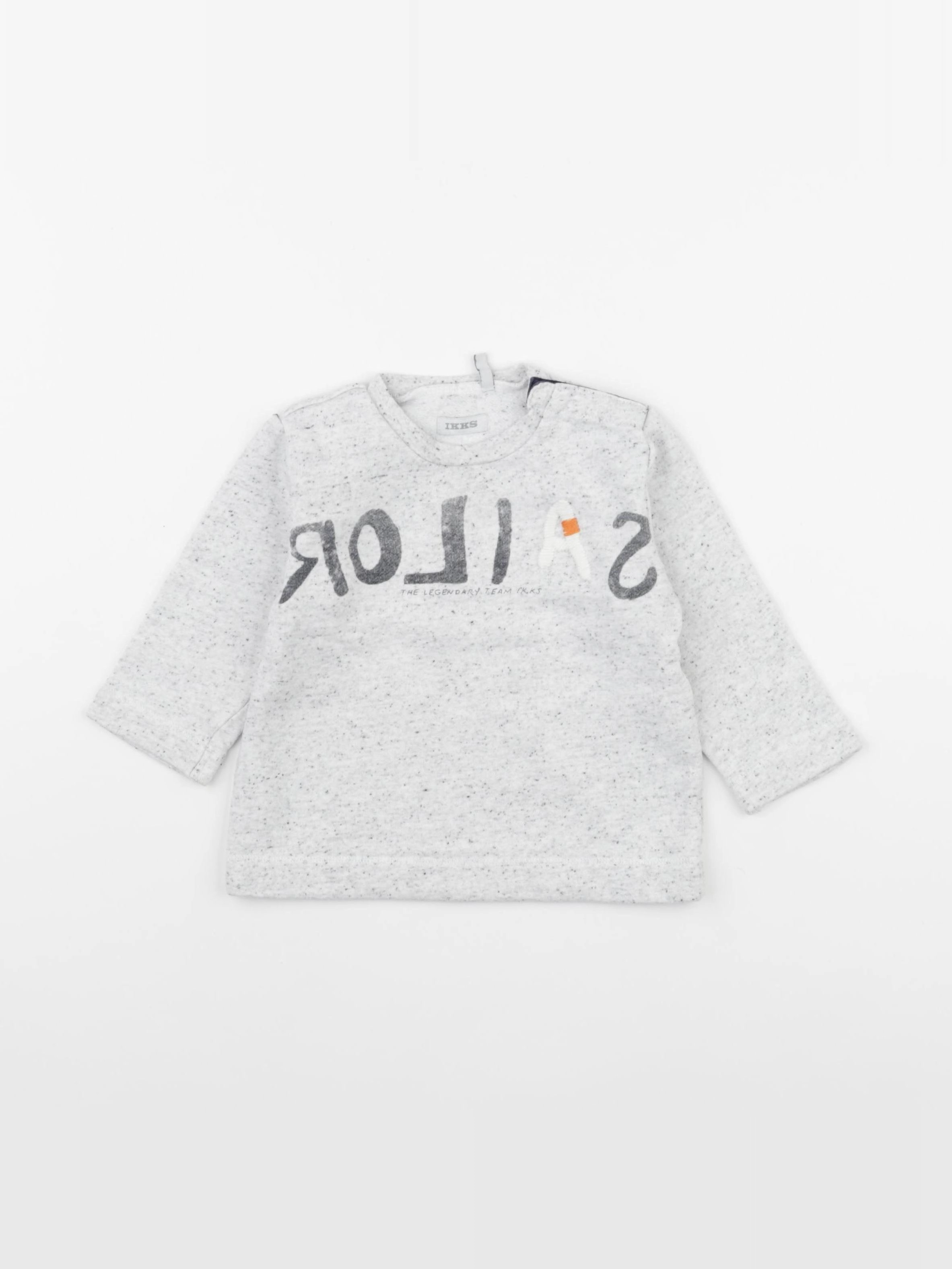 IKKS - sweat gris - 12 mois
