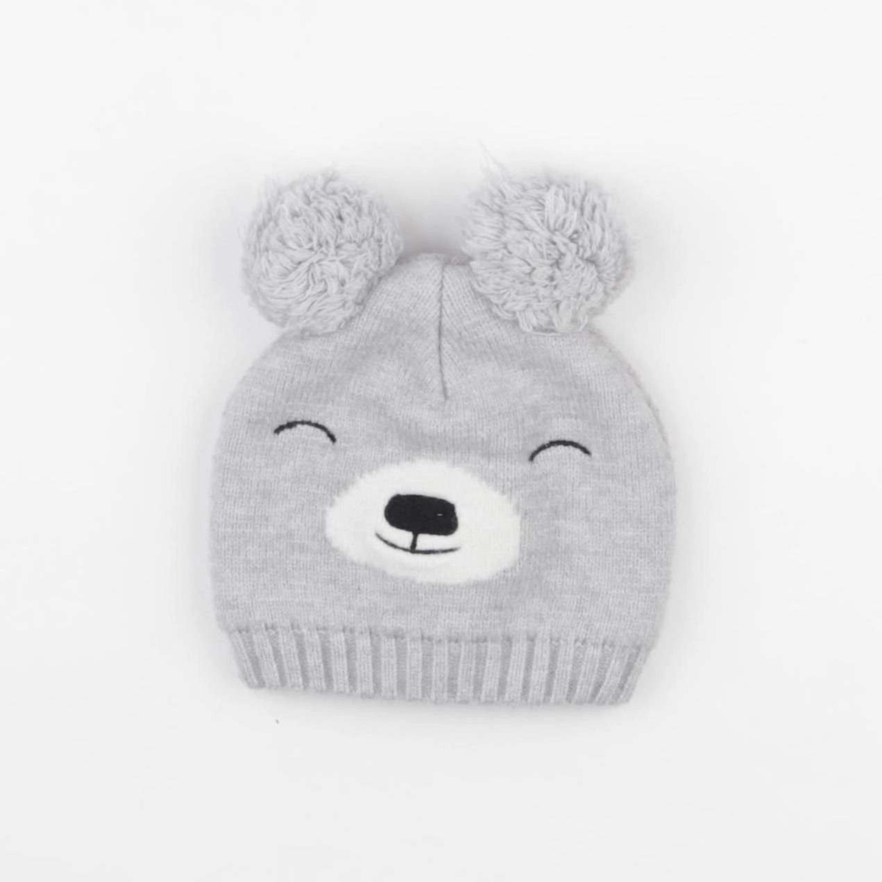 Vertbaudet - bonnet gris - 3/6 mois
