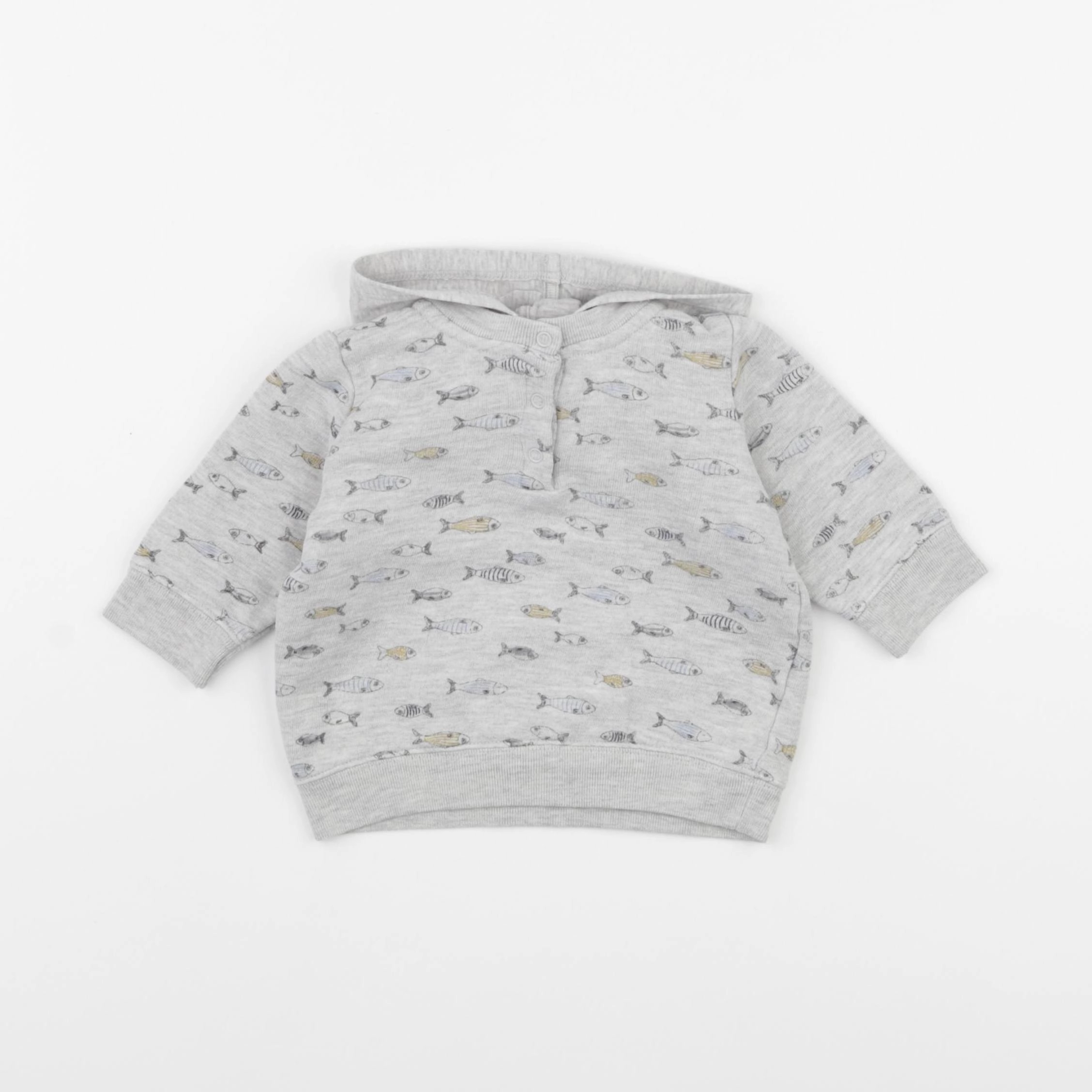 Petit Bateau - sweat gris - 6 mois