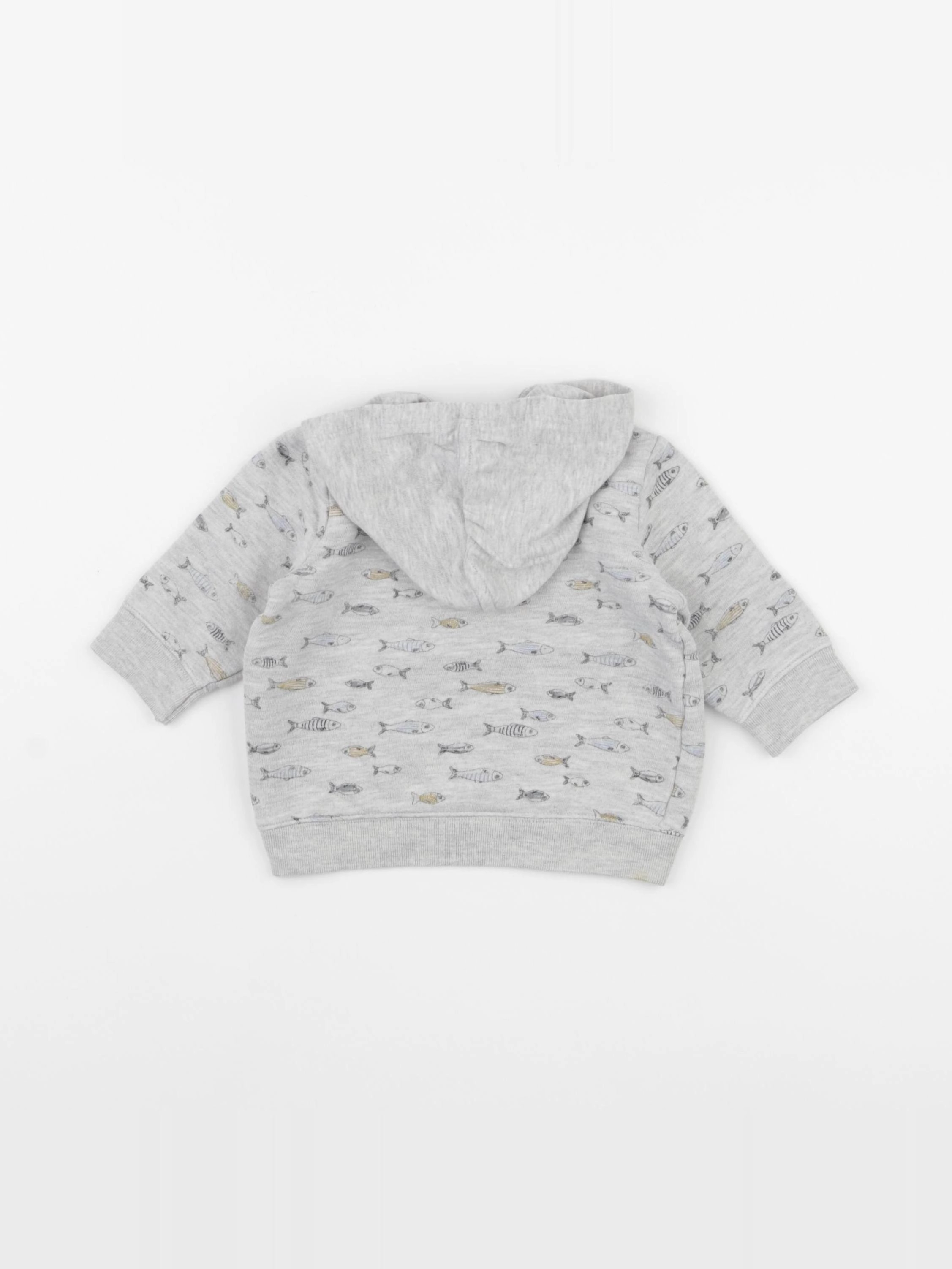 Petit Bateau - sweat gris - 6 mois