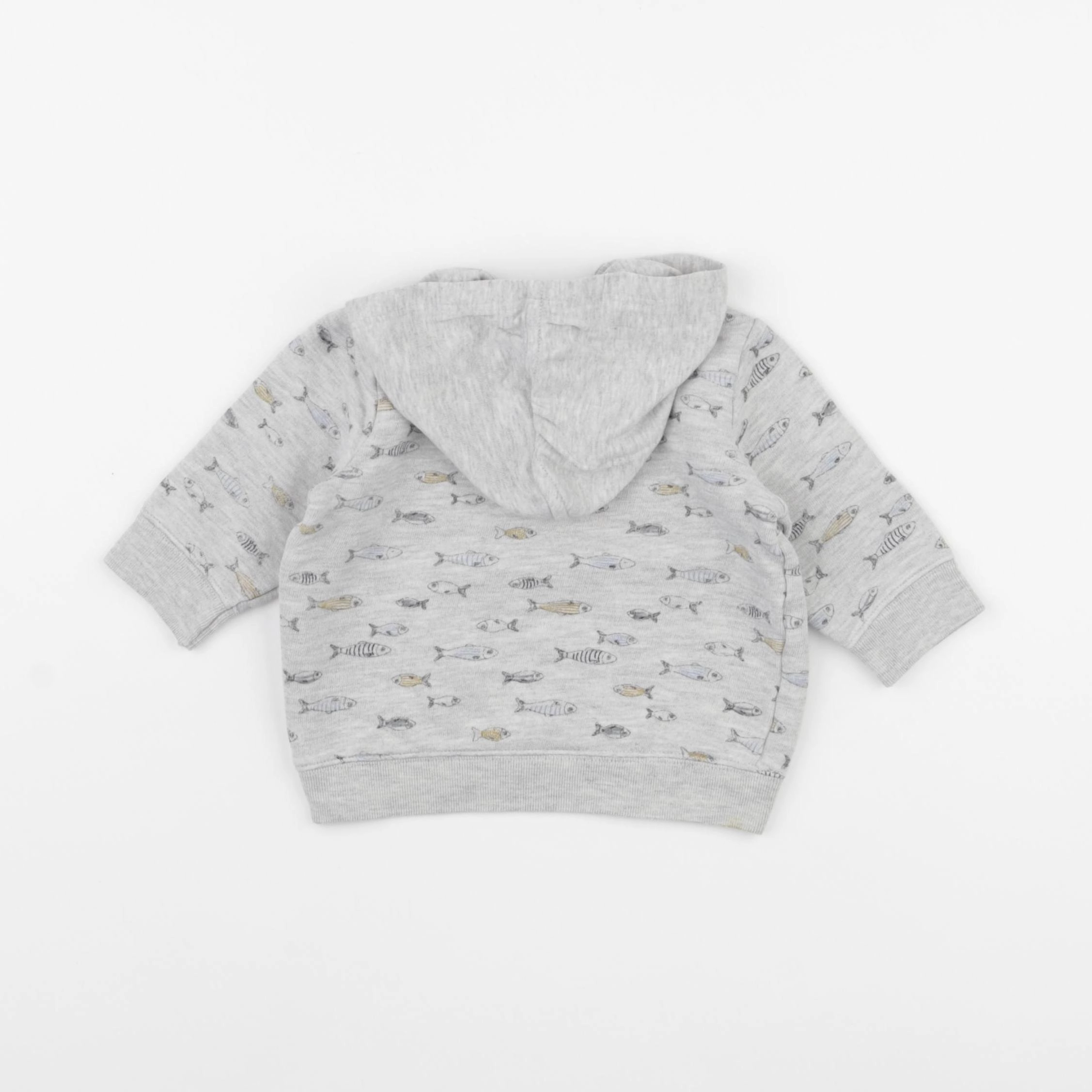 Petit Bateau - sweat gris - 6 mois