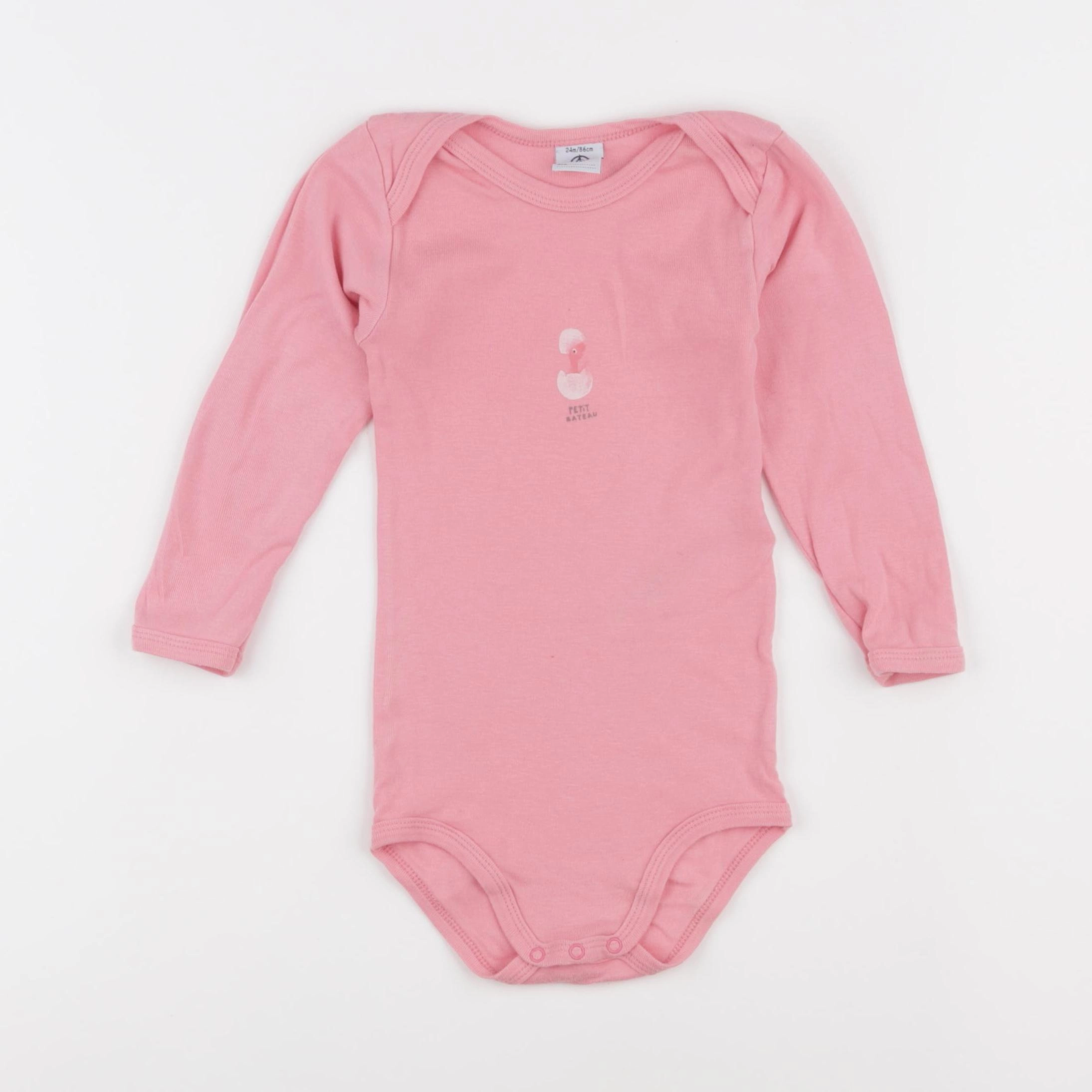 Petit Bateau - body rose - 24 mois